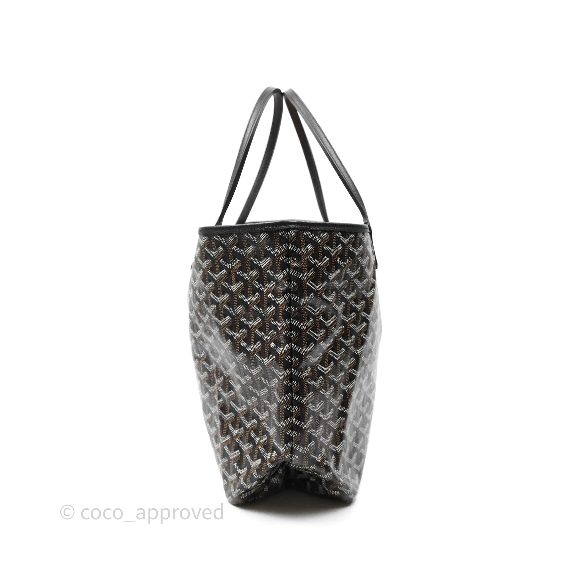 Goyard Saint Louis Tote Bag PM Black Noir Canvas