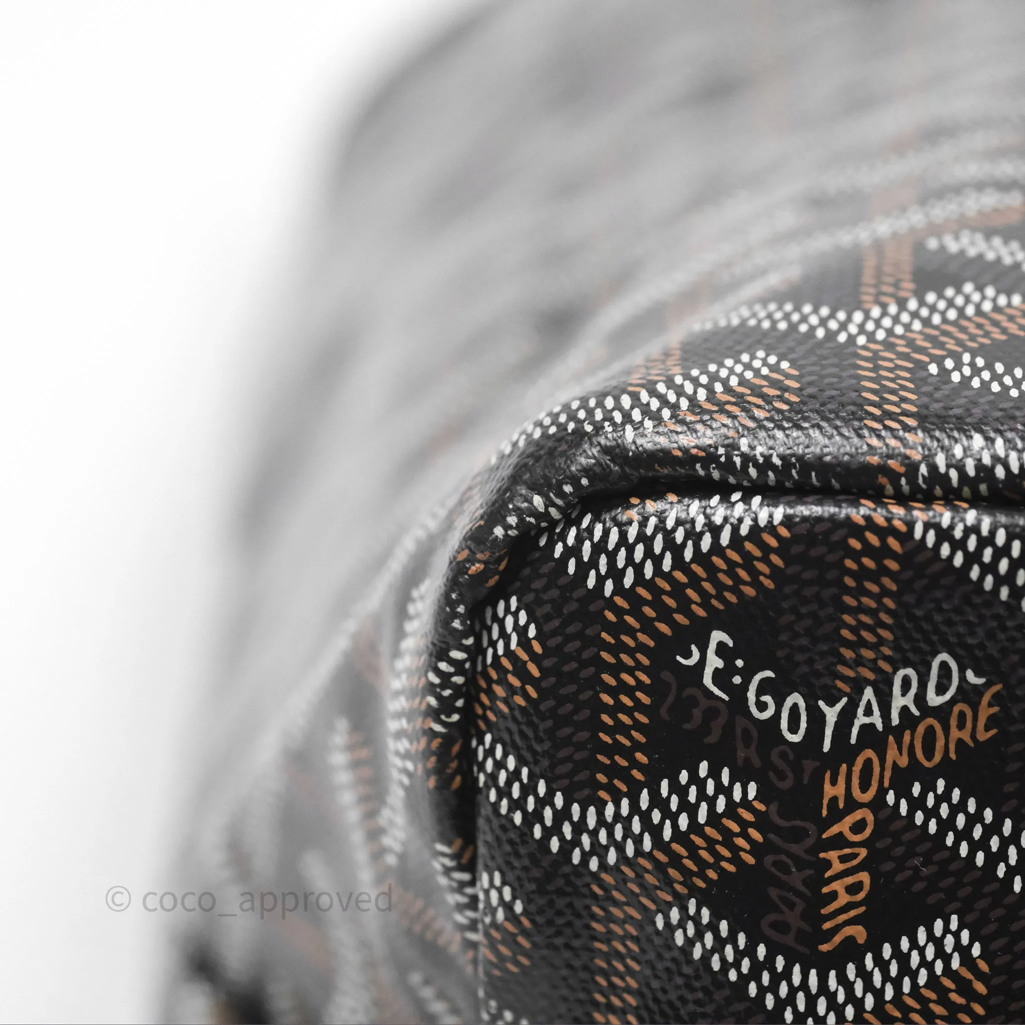 Goyard Saint Louis Tote Bag PM Black Noir Canvas