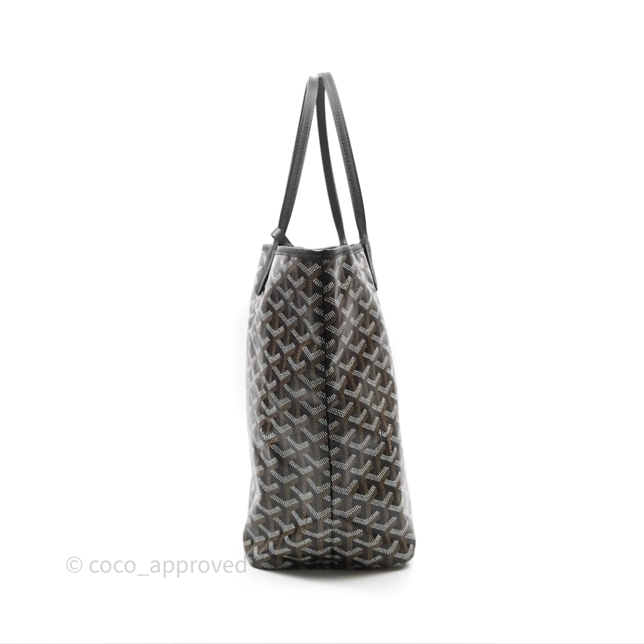 Goyard Saint Louis Tote Bag PM Black Noir Canvas
