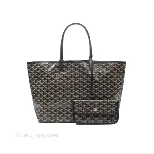 Goyard Saint Louis Tote Bag PM Black Noir Canvas