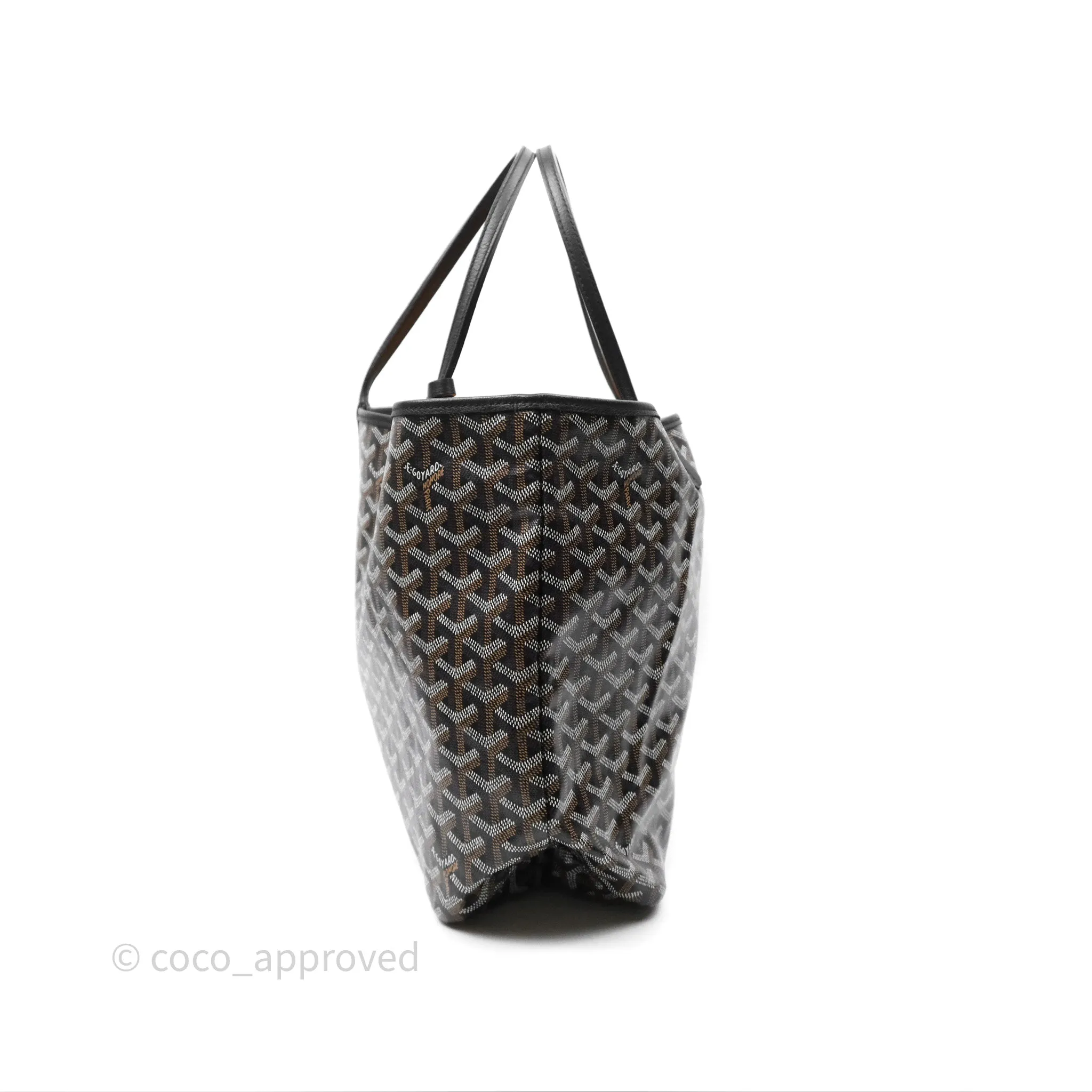 Goyard Saint Louis Tote Bag PM Black Noir Canvas