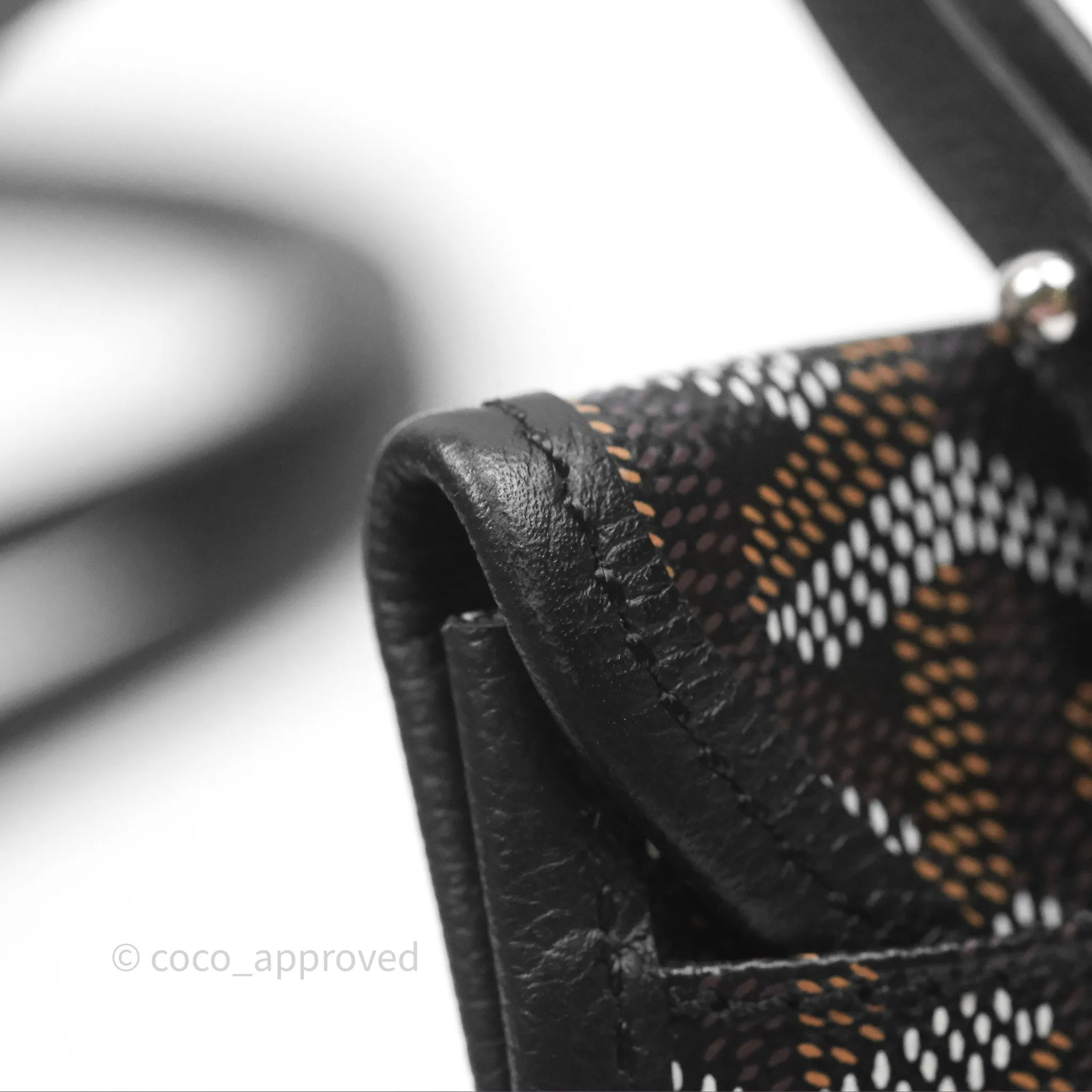Goyard Saint Louis Tote Bag PM Black Noir Canvas