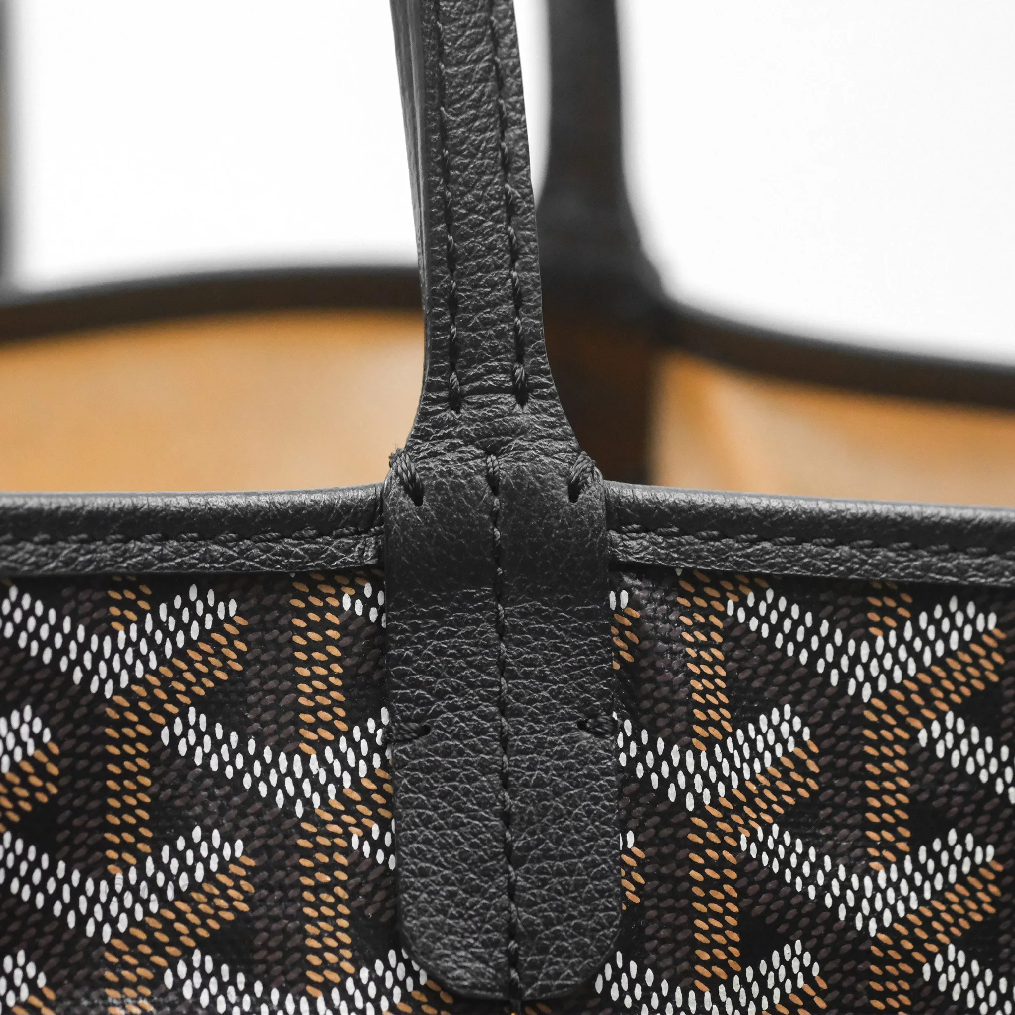 Goyard Saint Louis Tote Bag PM Black Noir Canvas