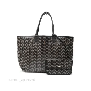 Goyard Saint Louis Tote Bag PM Black Noir Canvas