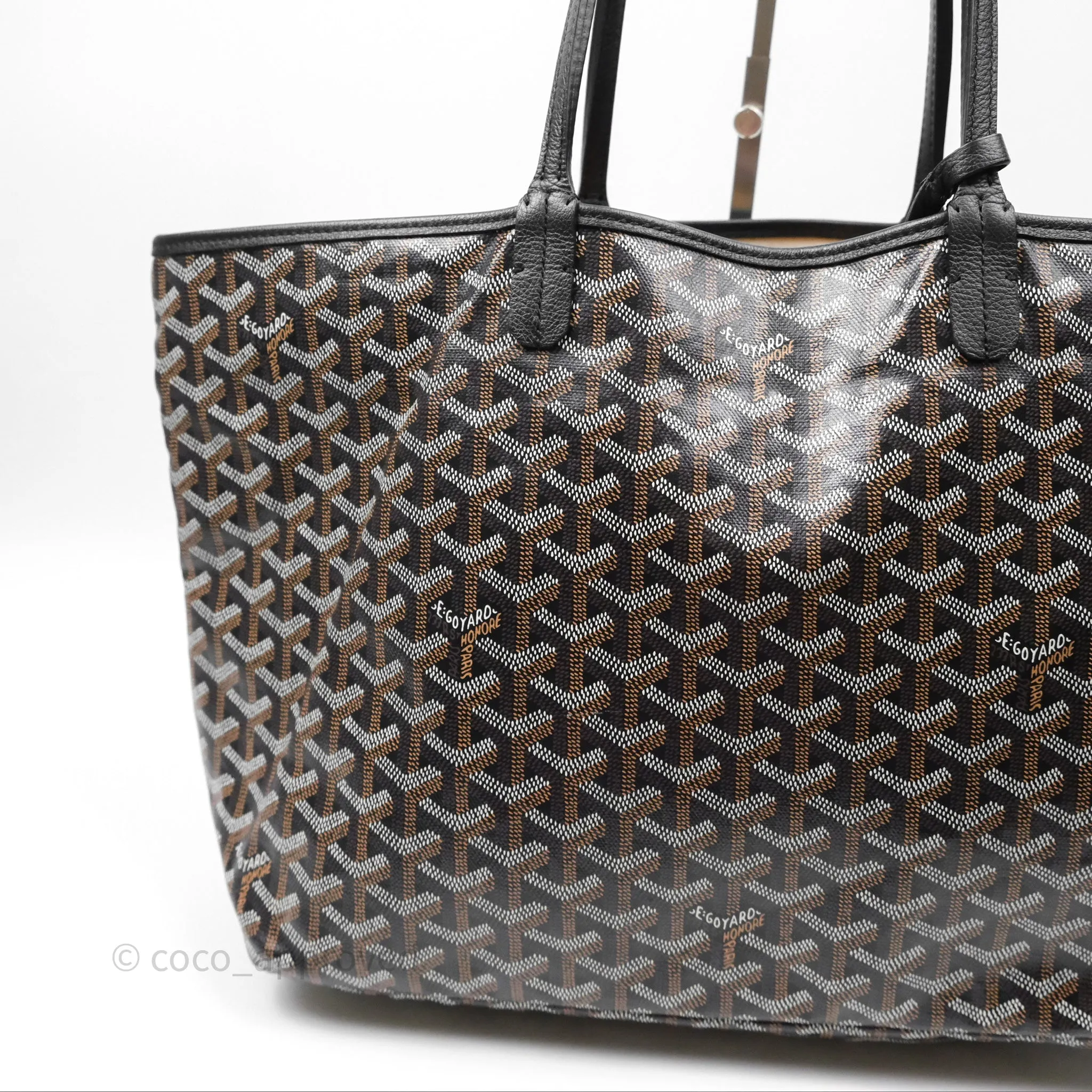 Goyard Saint Louis Tote Bag PM Black Noir Canvas