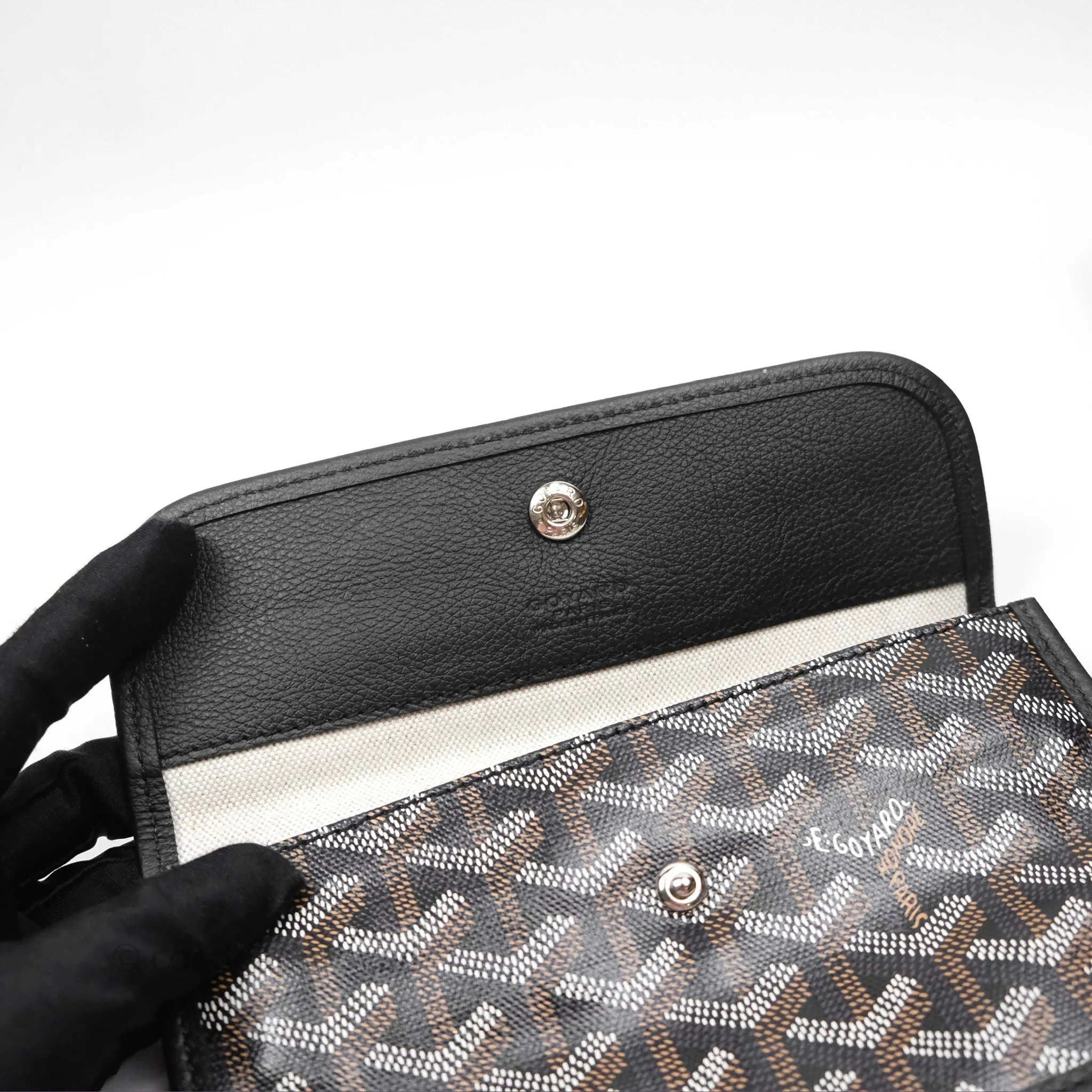 Goyard Saint Louis Tote Bag PM Black Noir Canvas