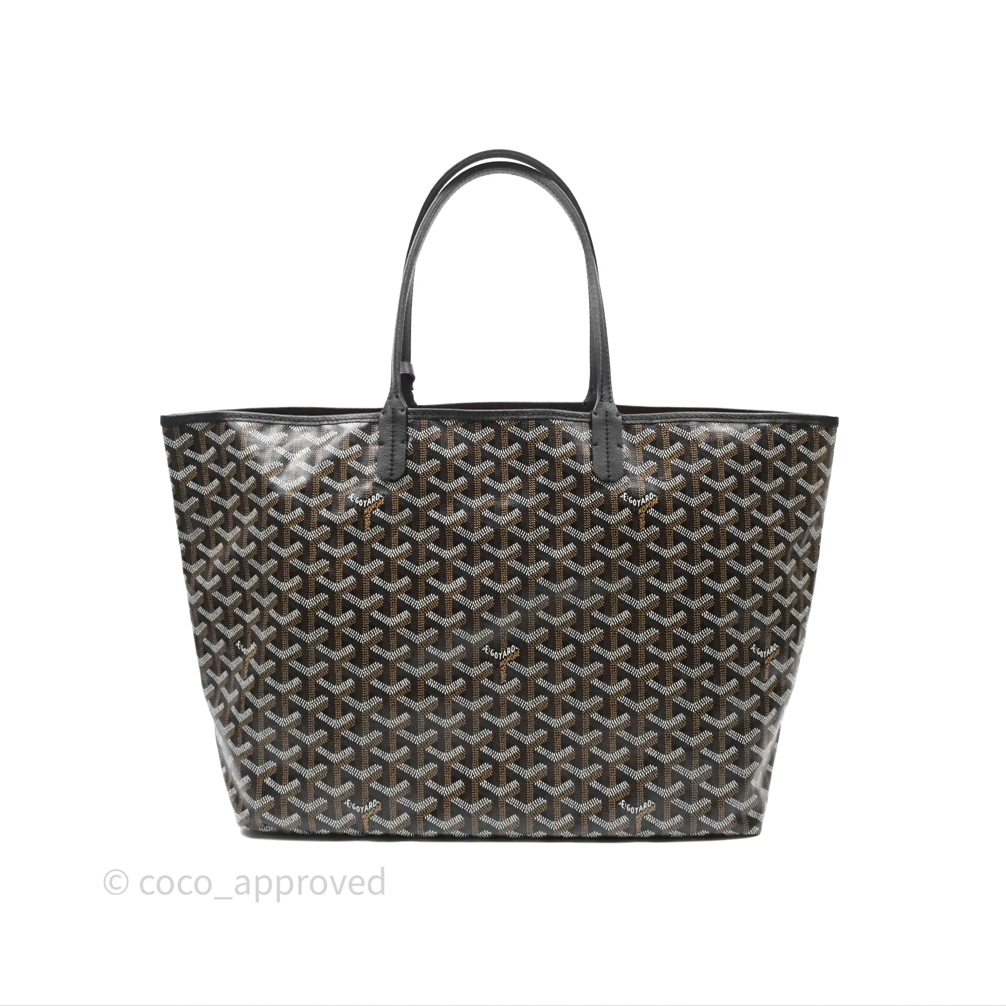 Goyard Saint Louis Tote Bag PM Black Noir Canvas