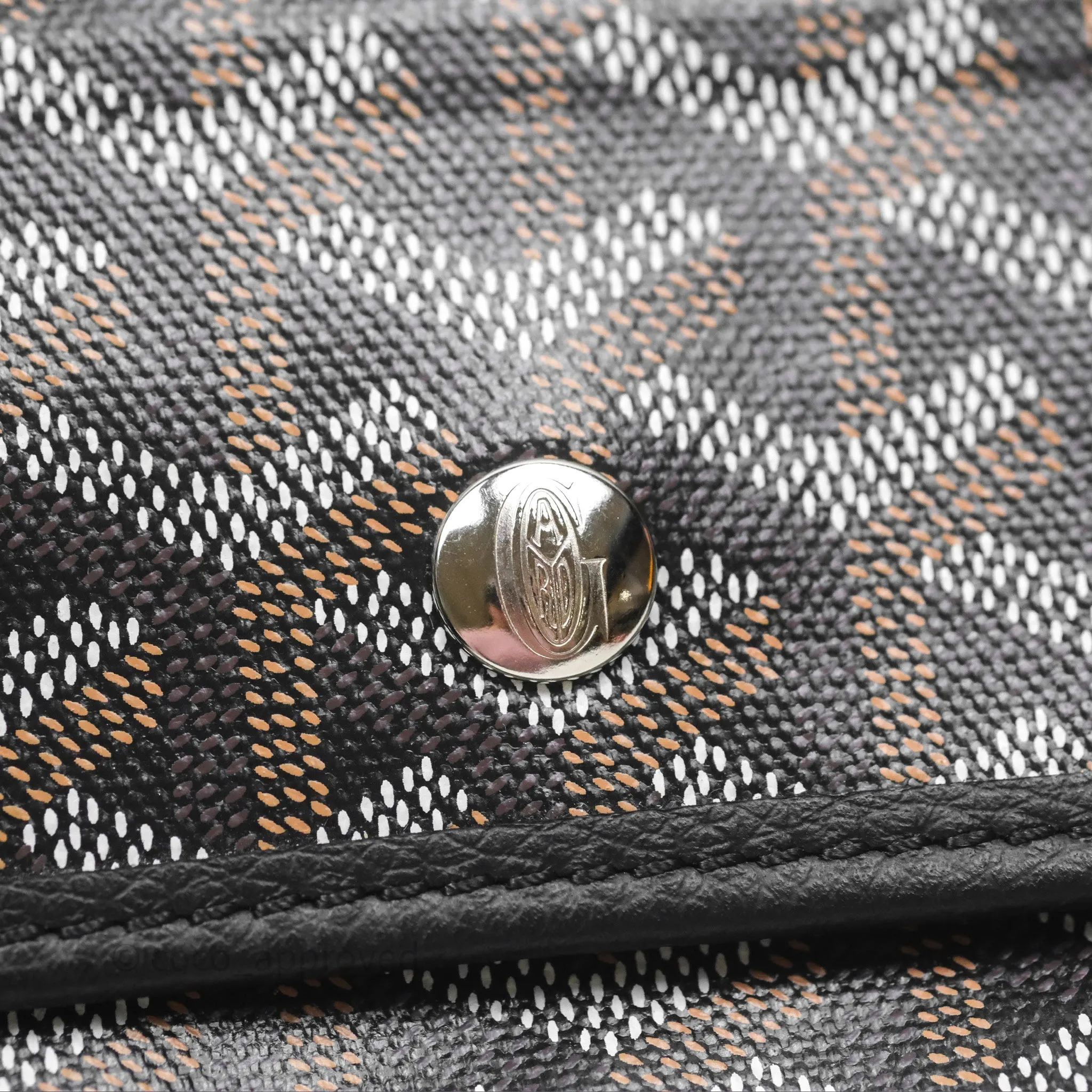 Goyard Saint Louis Tote Bag PM Black Noir Canvas