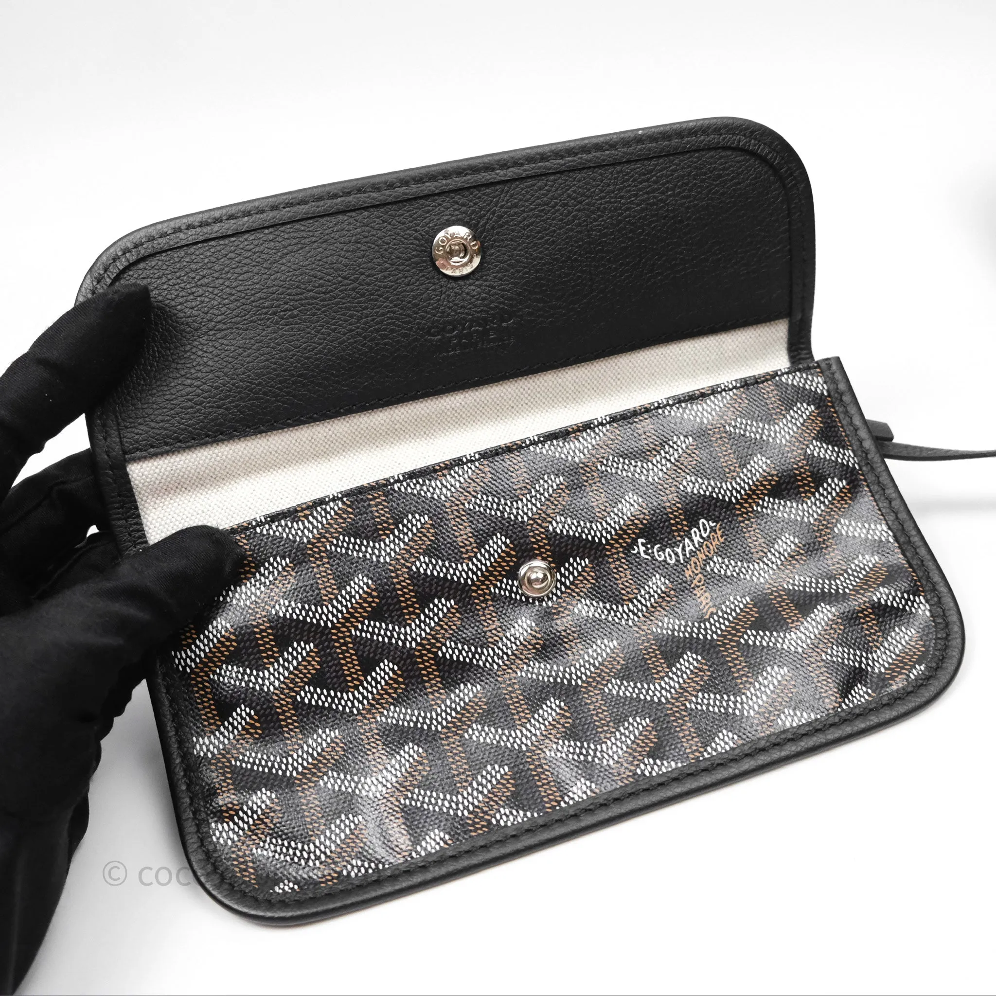 Goyard Saint Louis Tote Bag PM Black Noir Canvas