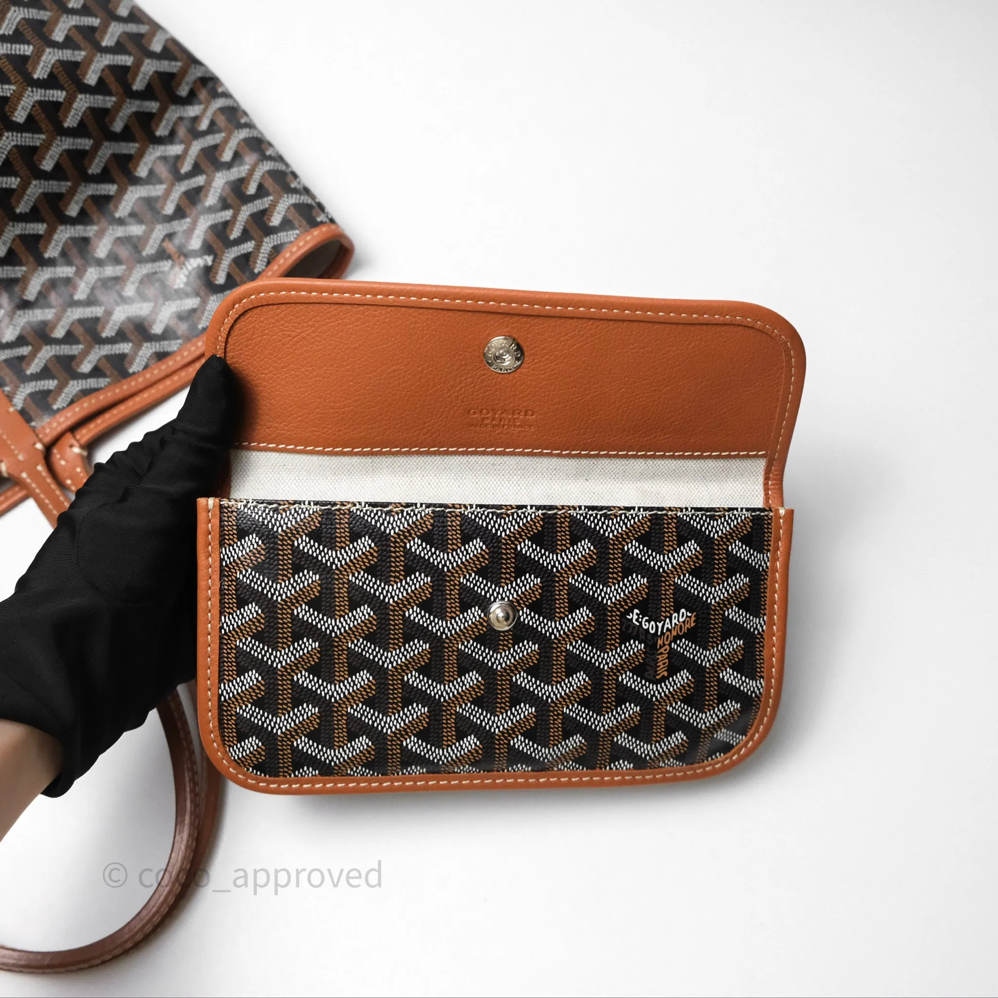 Goyard Saint Louis Tote PM Black/Tan