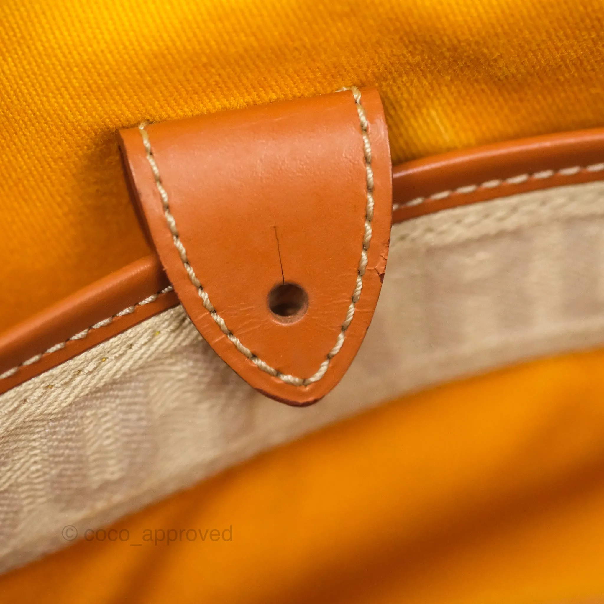 Goyard Saint Martin Bag Goyardine Canvas Black/ Tan