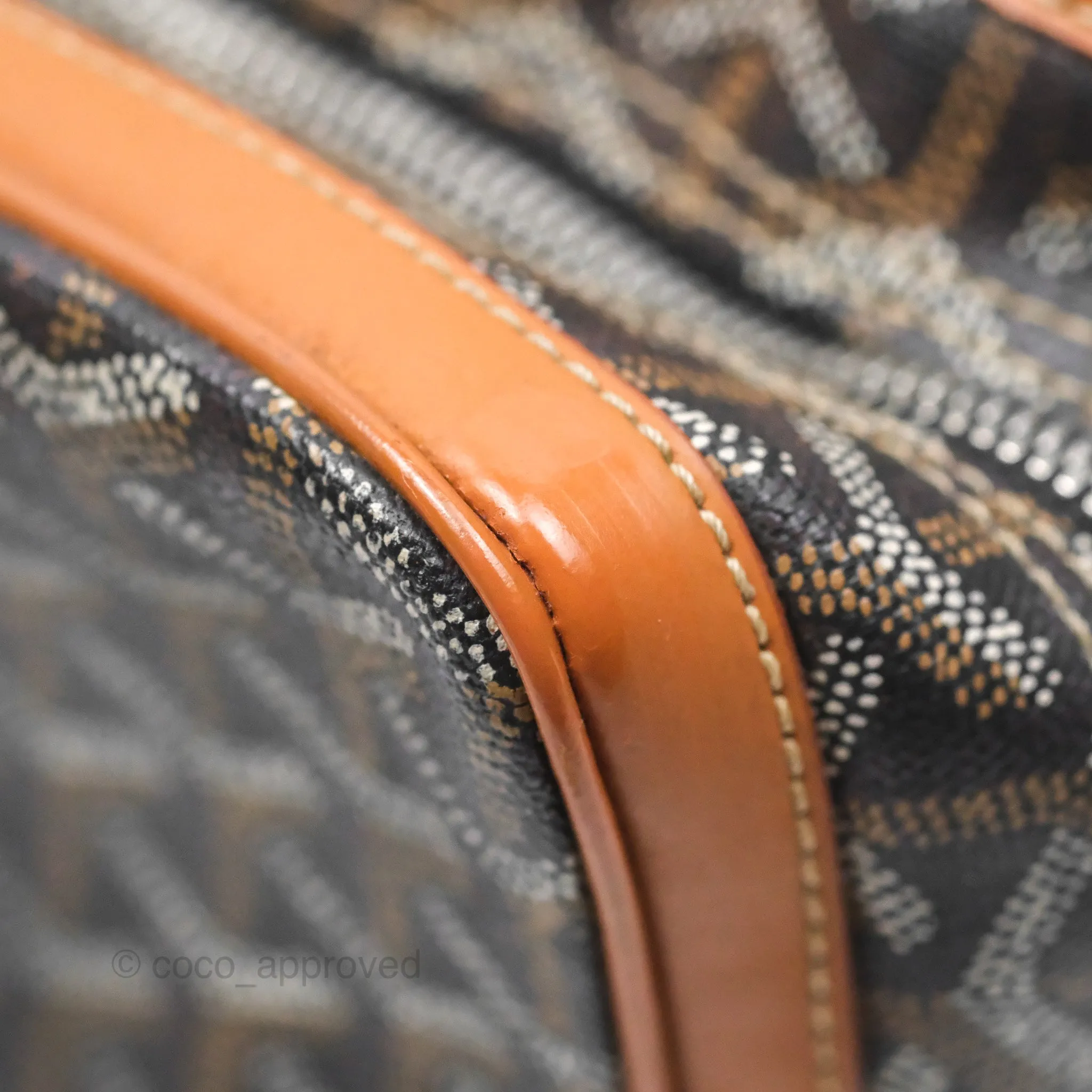 Goyard Saint Martin Bag Goyardine Canvas Black/ Tan
