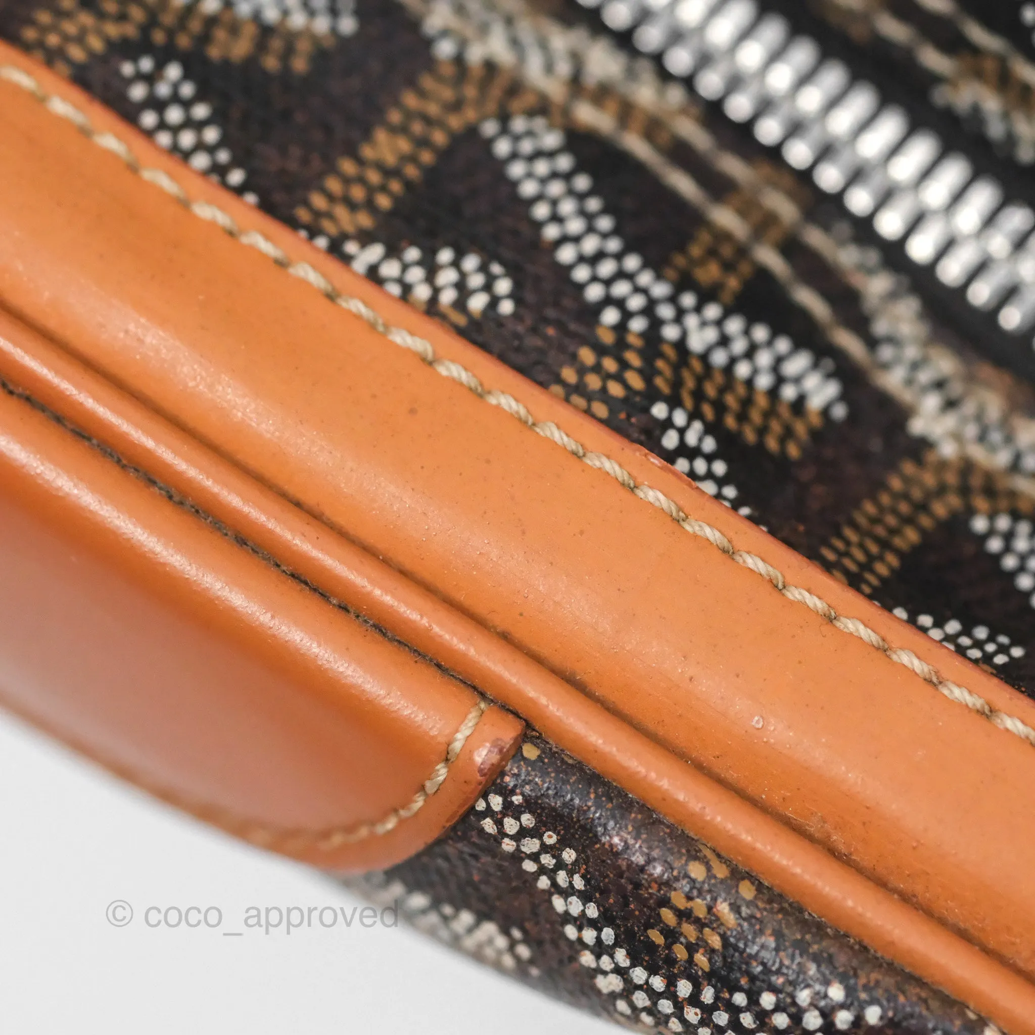 Goyard Saint Martin Bag Goyardine Canvas Black/ Tan