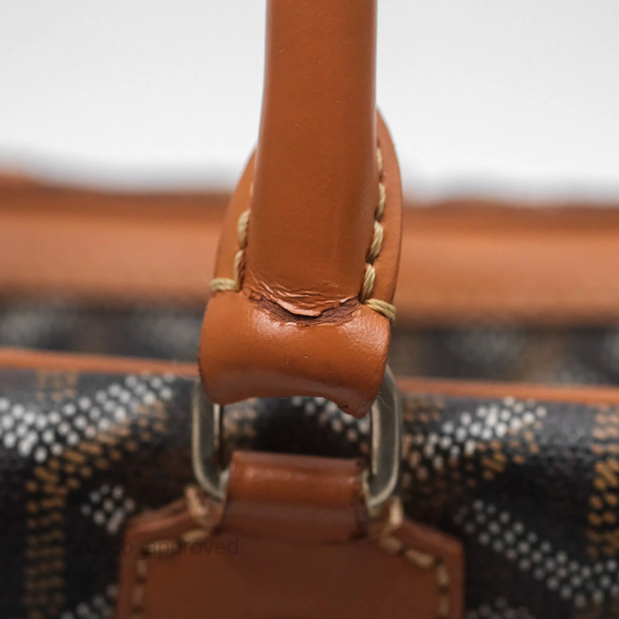 Goyard Saint Martin Bag Goyardine Canvas Black/ Tan