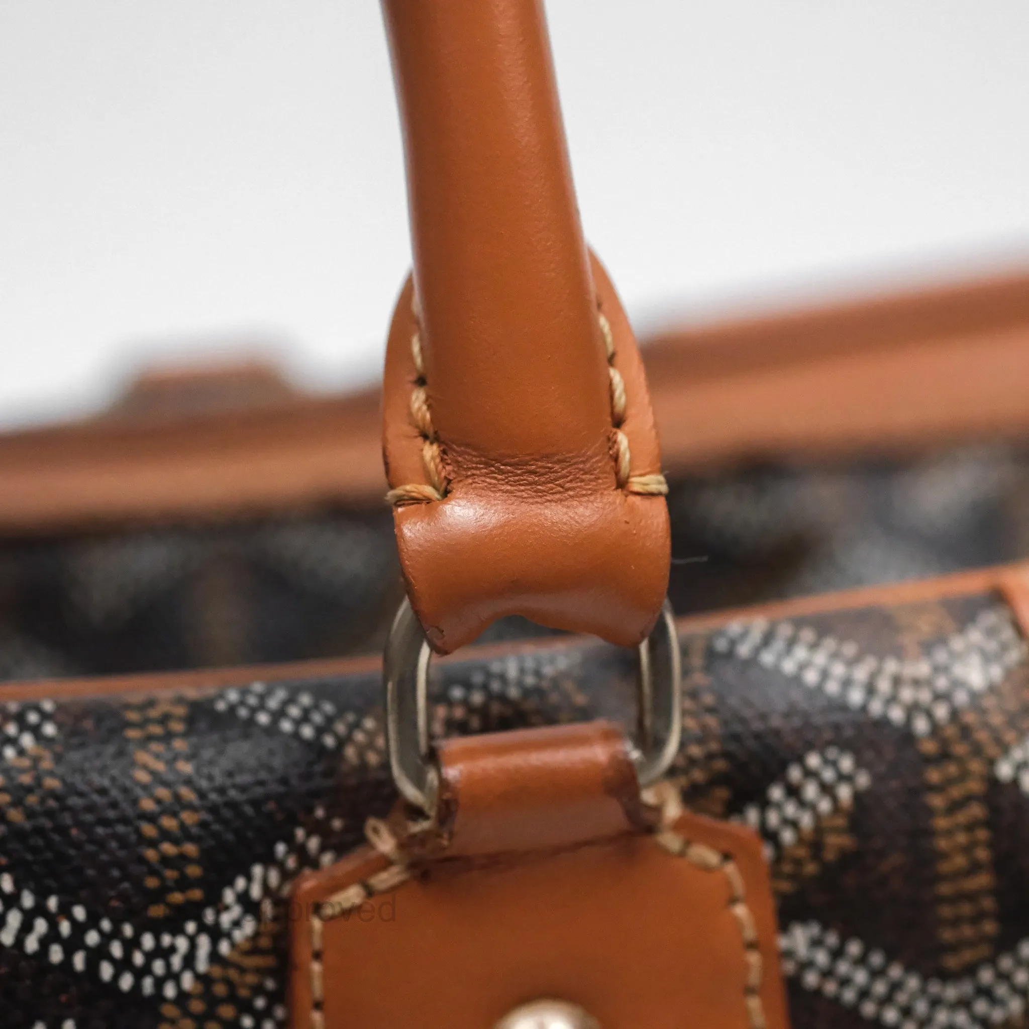Goyard Saint Martin Bag Goyardine Canvas Black/ Tan