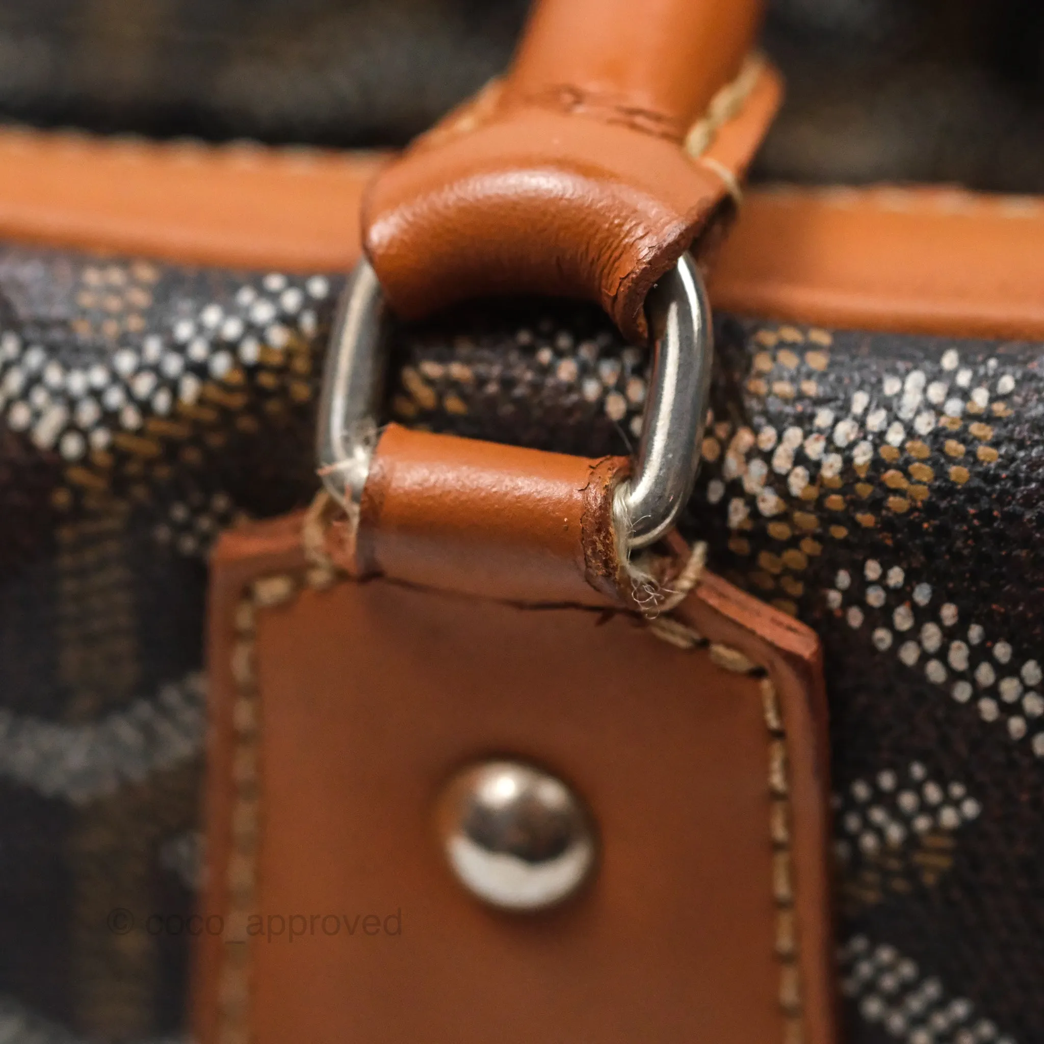Goyard Saint Martin Bag Goyardine Canvas Black/ Tan
