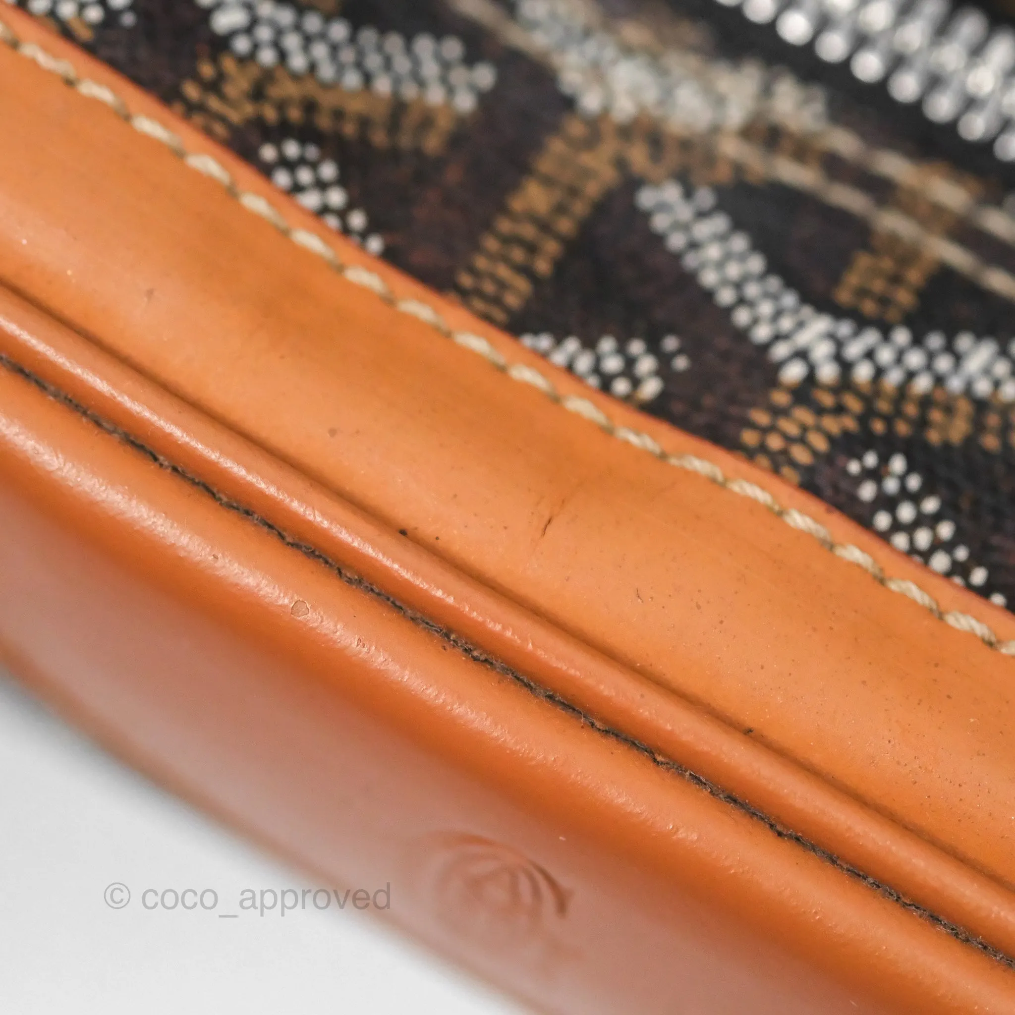 Goyard Saint Martin Bag Goyardine Canvas Black/ Tan