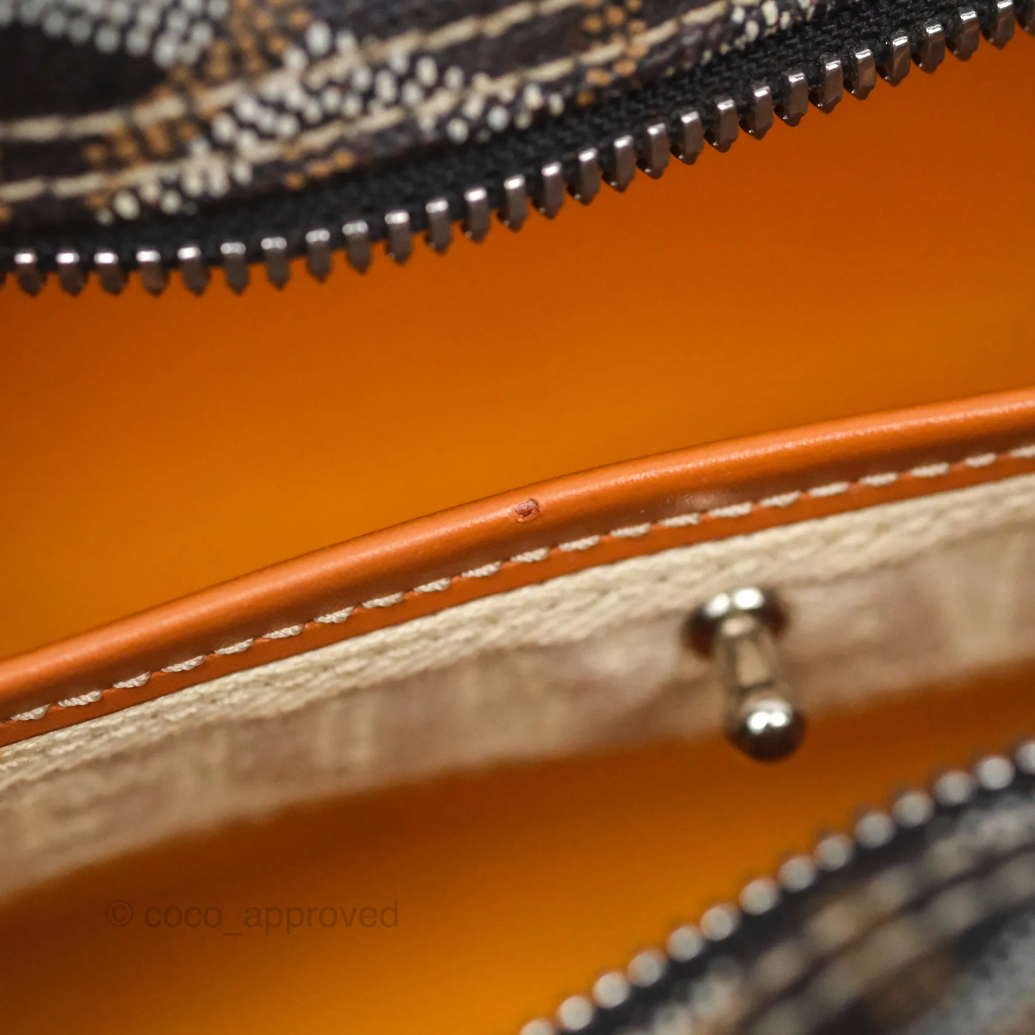 Goyard Saint Martin Bag Goyardine Canvas Black/ Tan