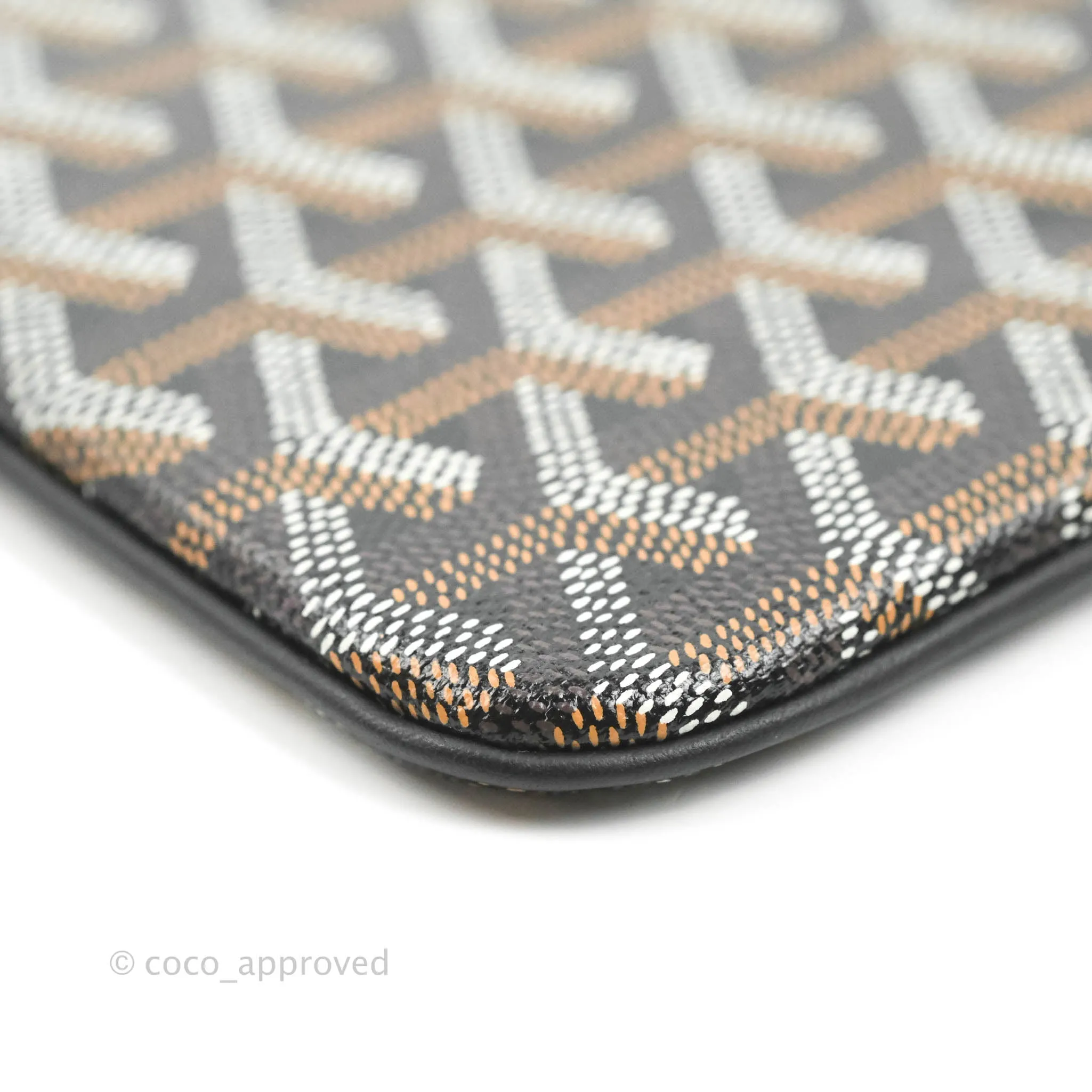 Goyard Senat Mgm Pocket Goyard Canvas & Chevroches Calfskin Silver Hardware