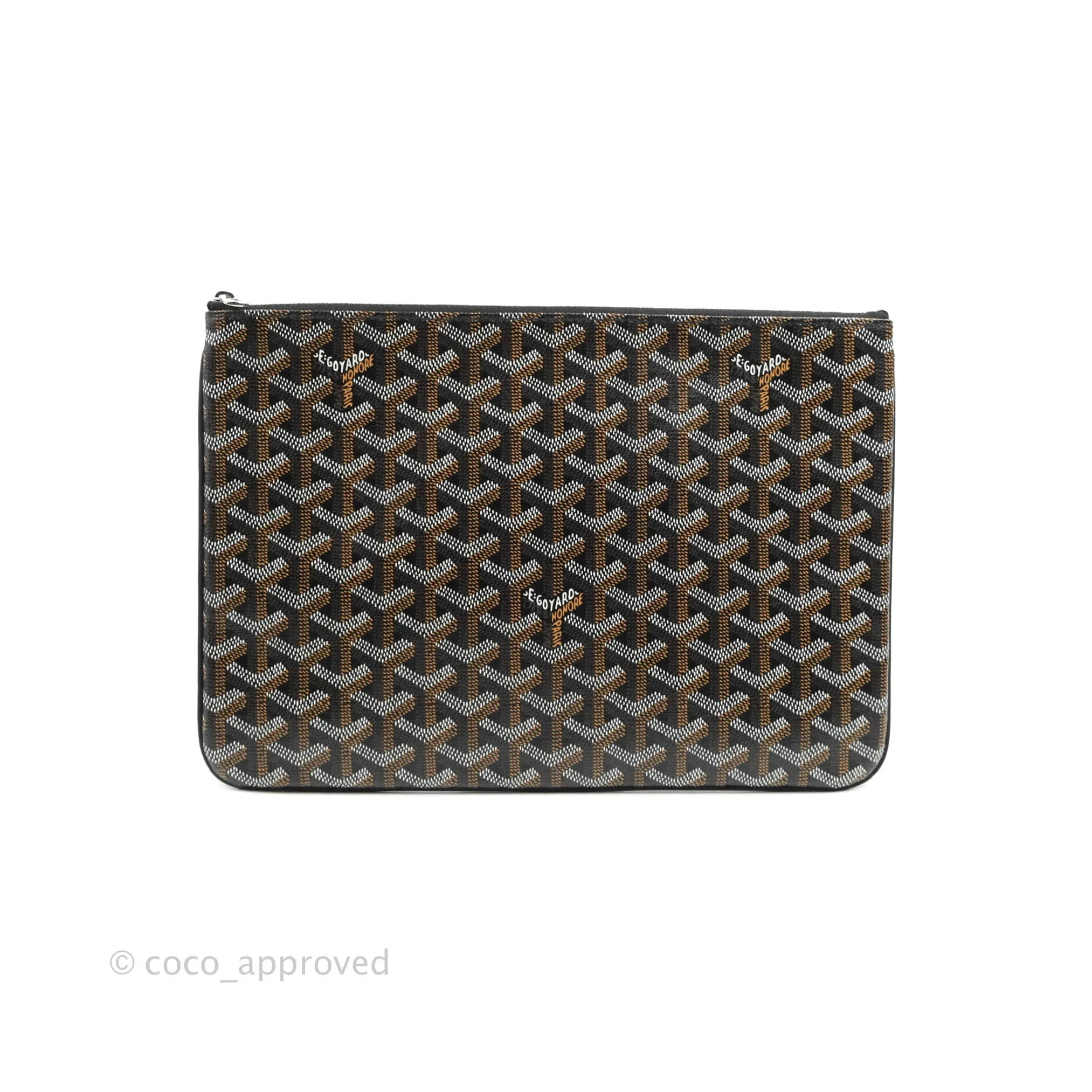 Goyard Senat Mgm Pocket Goyard Canvas & Chevroches Calfskin Silver Hardware