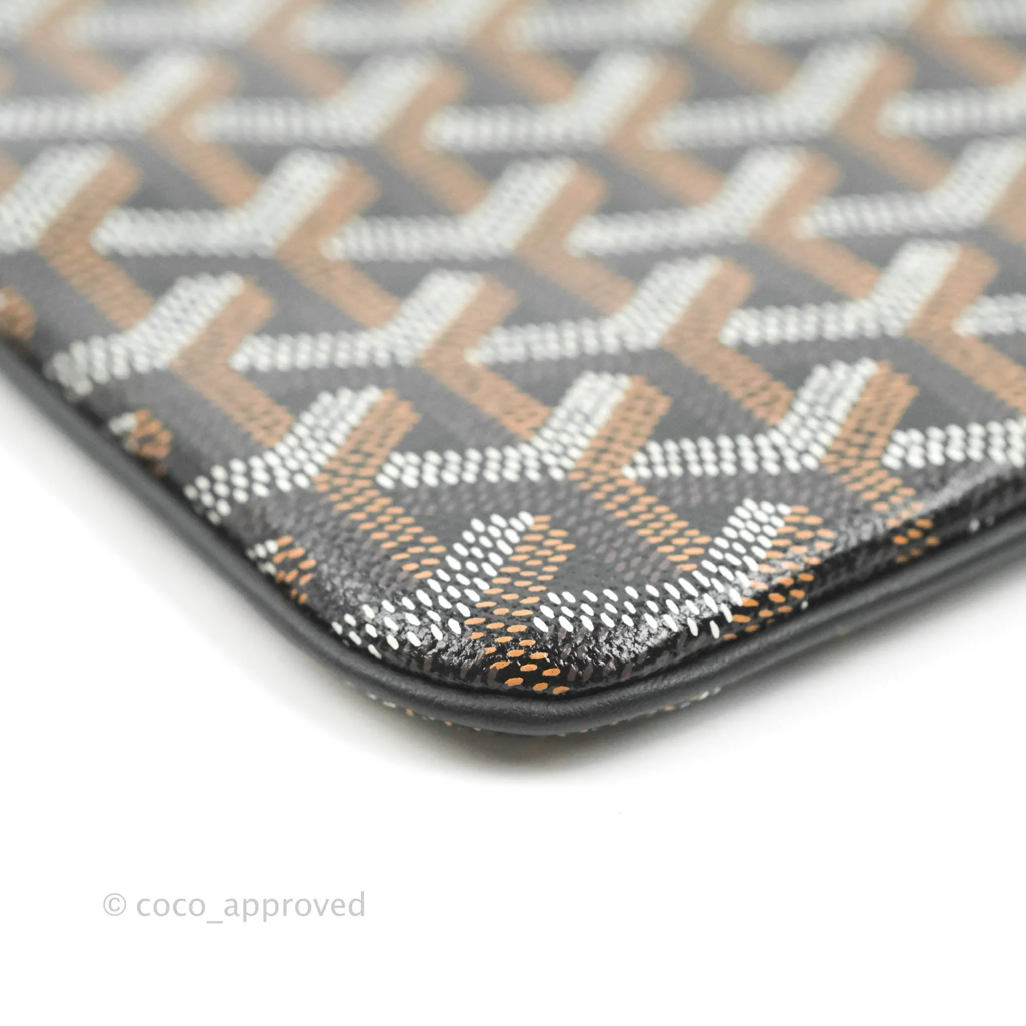 Goyard Senat Mgm Pocket Goyard Canvas & Chevroches Calfskin Silver Hardware