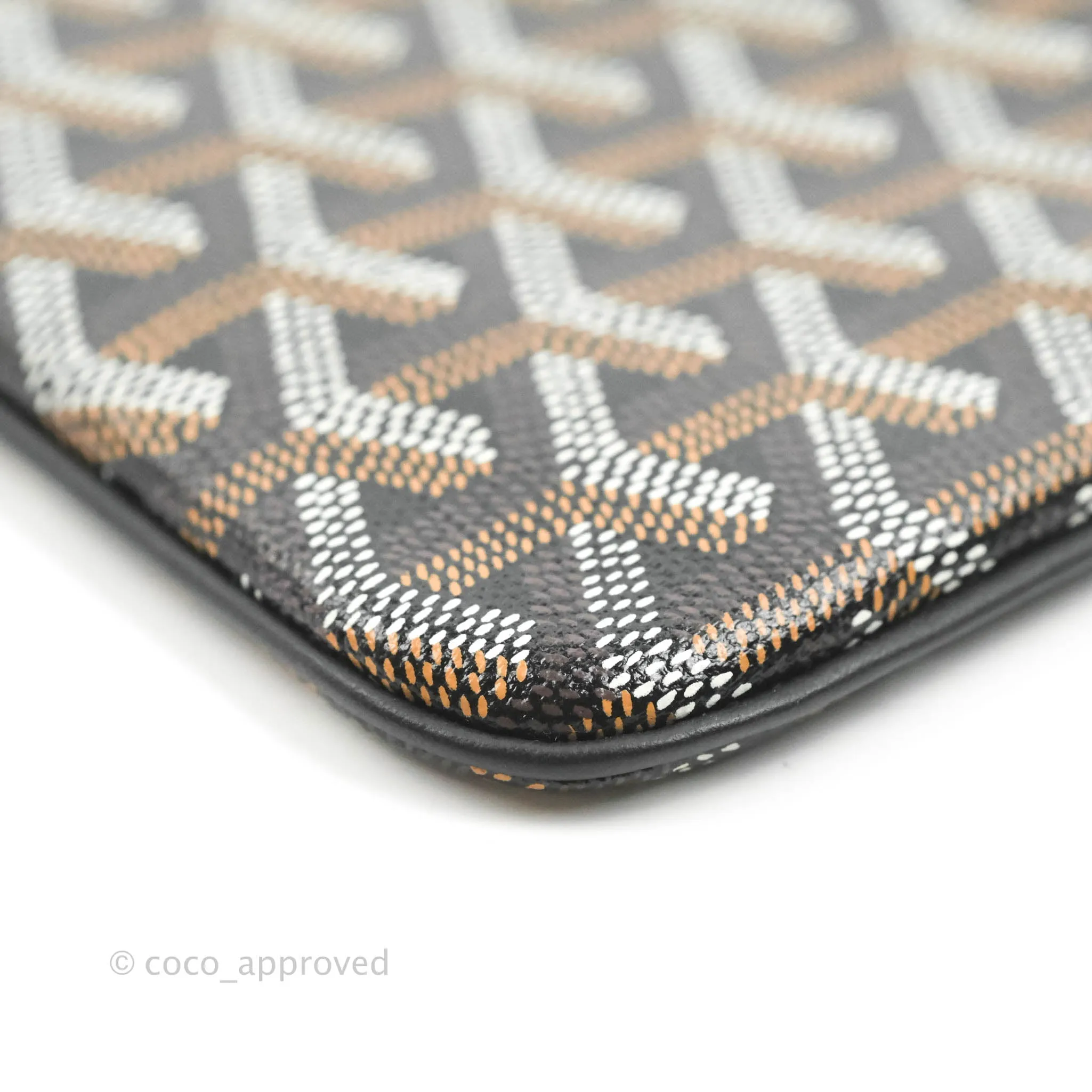 Goyard Senat Mgm Pocket Goyard Canvas & Chevroches Calfskin Silver Hardware