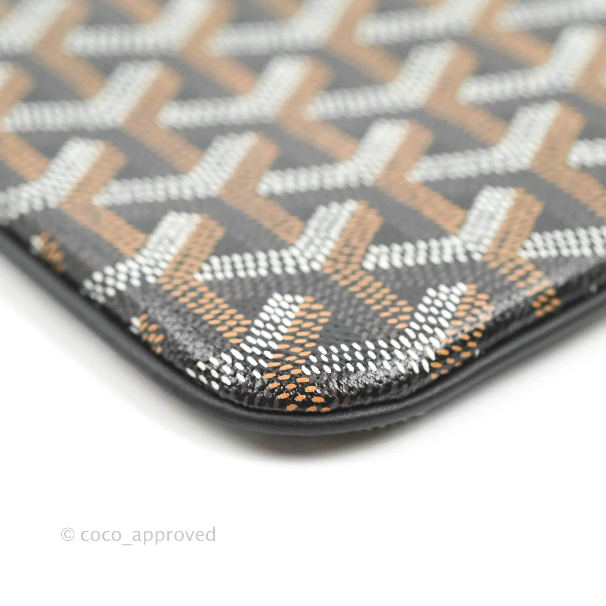 Goyard Senat Mgm Pocket Goyard Canvas & Chevroches Calfskin Silver Hardware