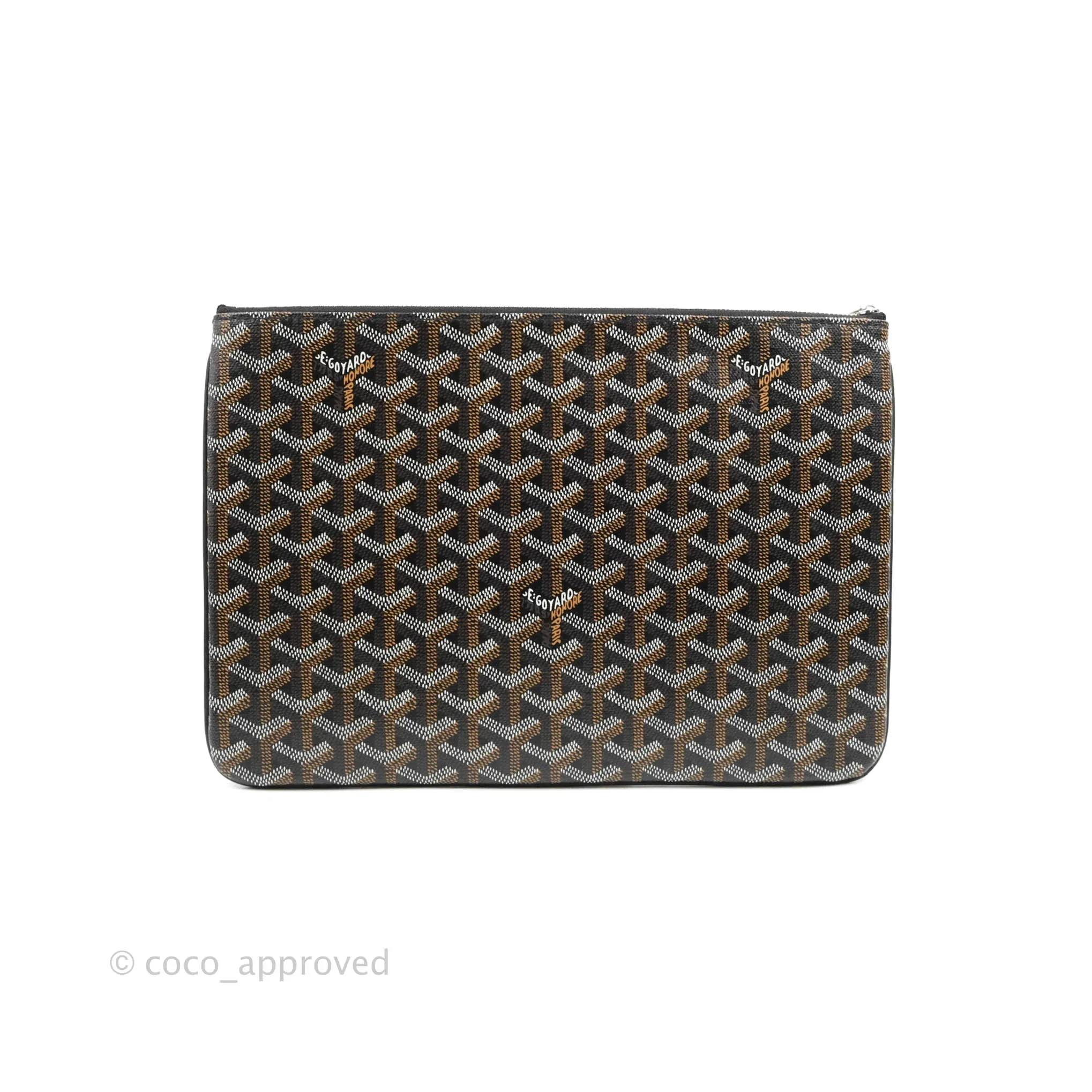 Goyard Senat Mgm Pocket Goyard Canvas & Chevroches Calfskin Silver Hardware