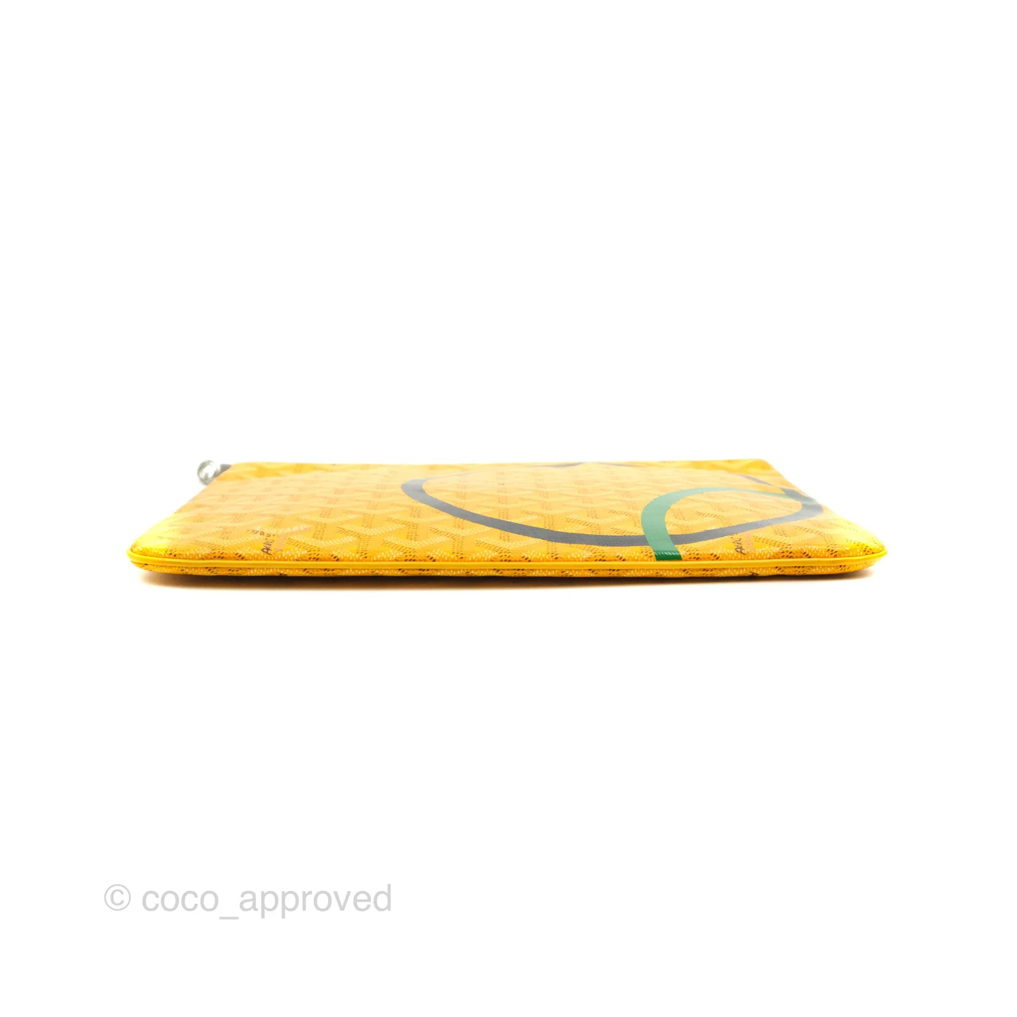 Goyard Senat MM Pouch Yellow Goyardine Canvas