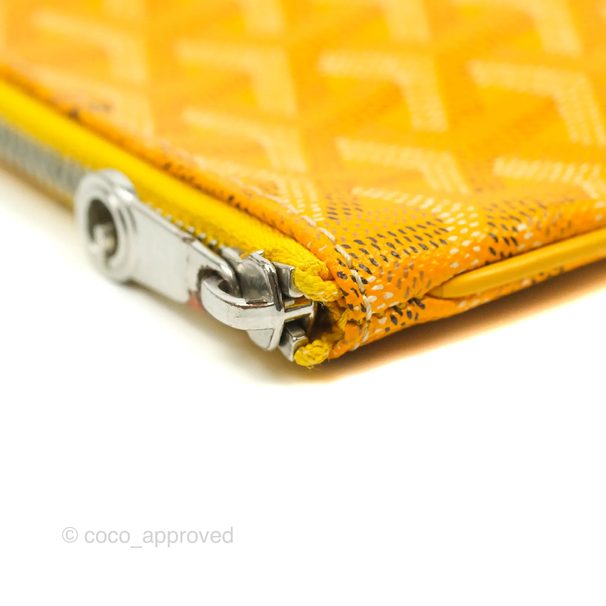 Goyard Senat MM Pouch Yellow Goyardine Canvas