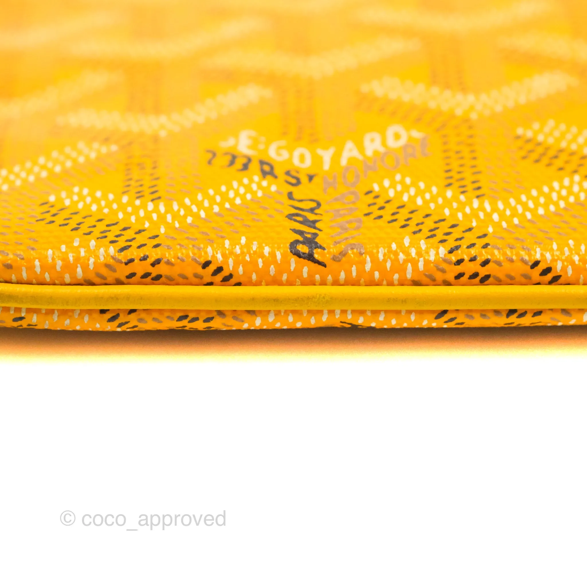 Goyard Senat MM Pouch Yellow Goyardine Canvas