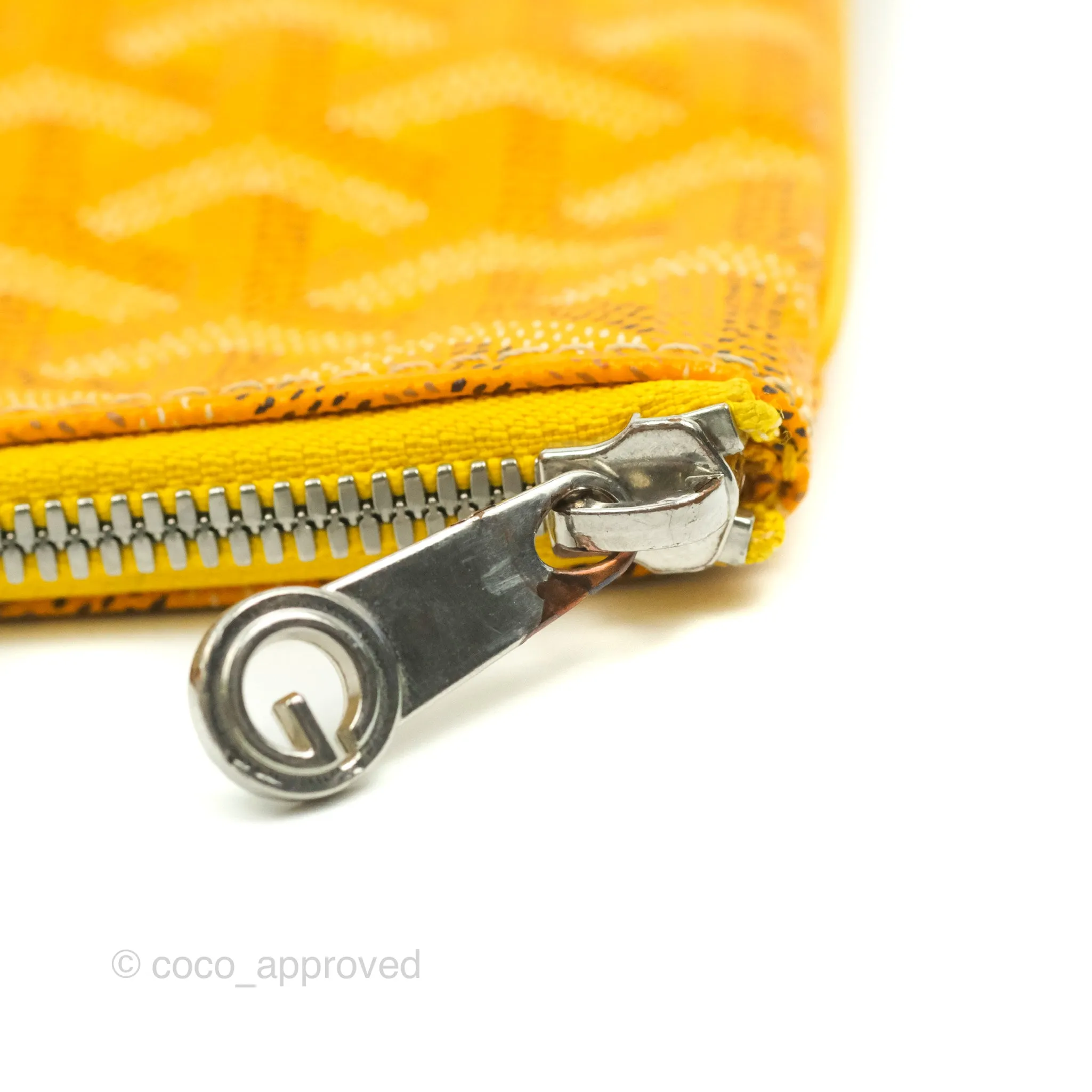 Goyard Senat MM Pouch Yellow Goyardine Canvas
