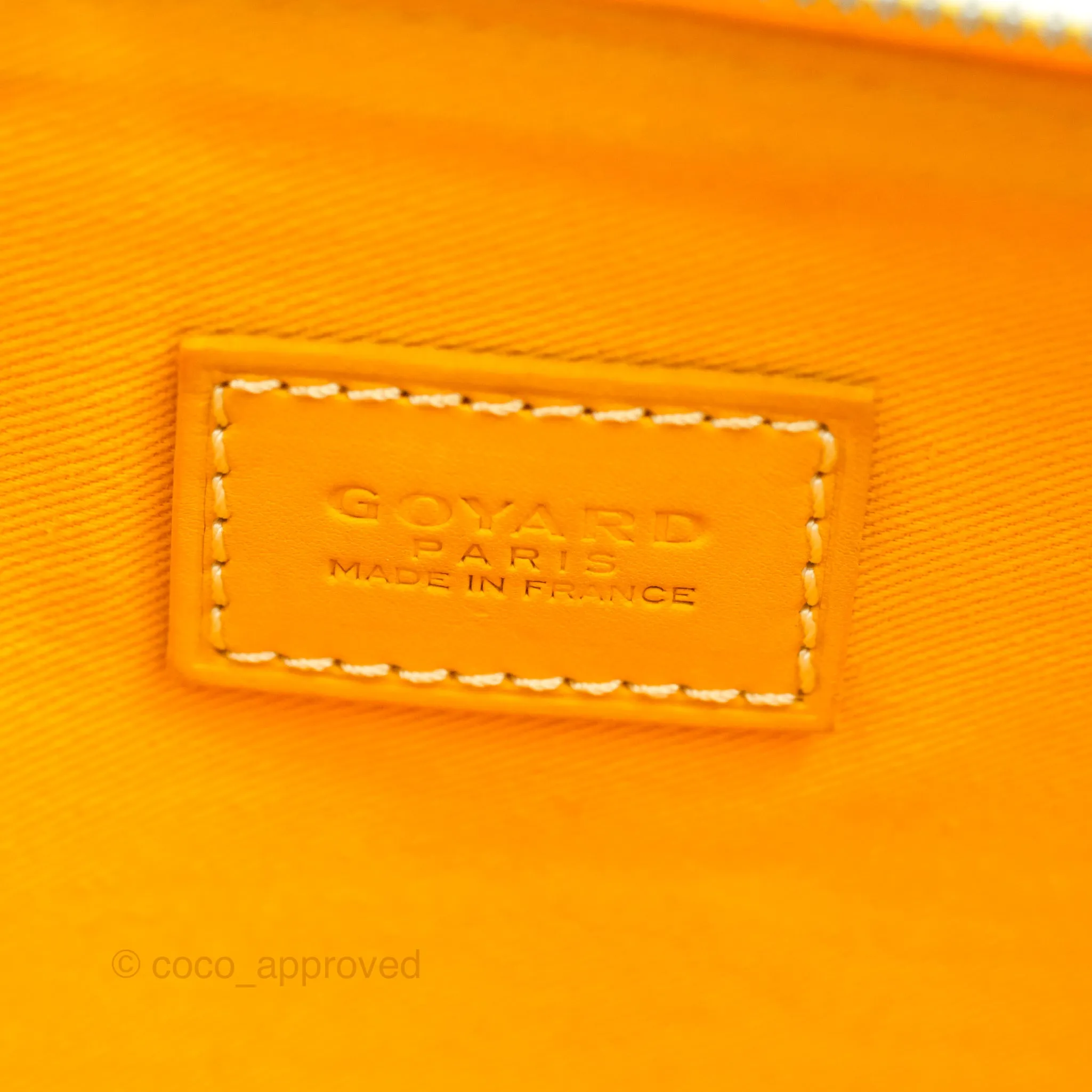 Goyard Senat MM Pouch Yellow Goyardine Canvas