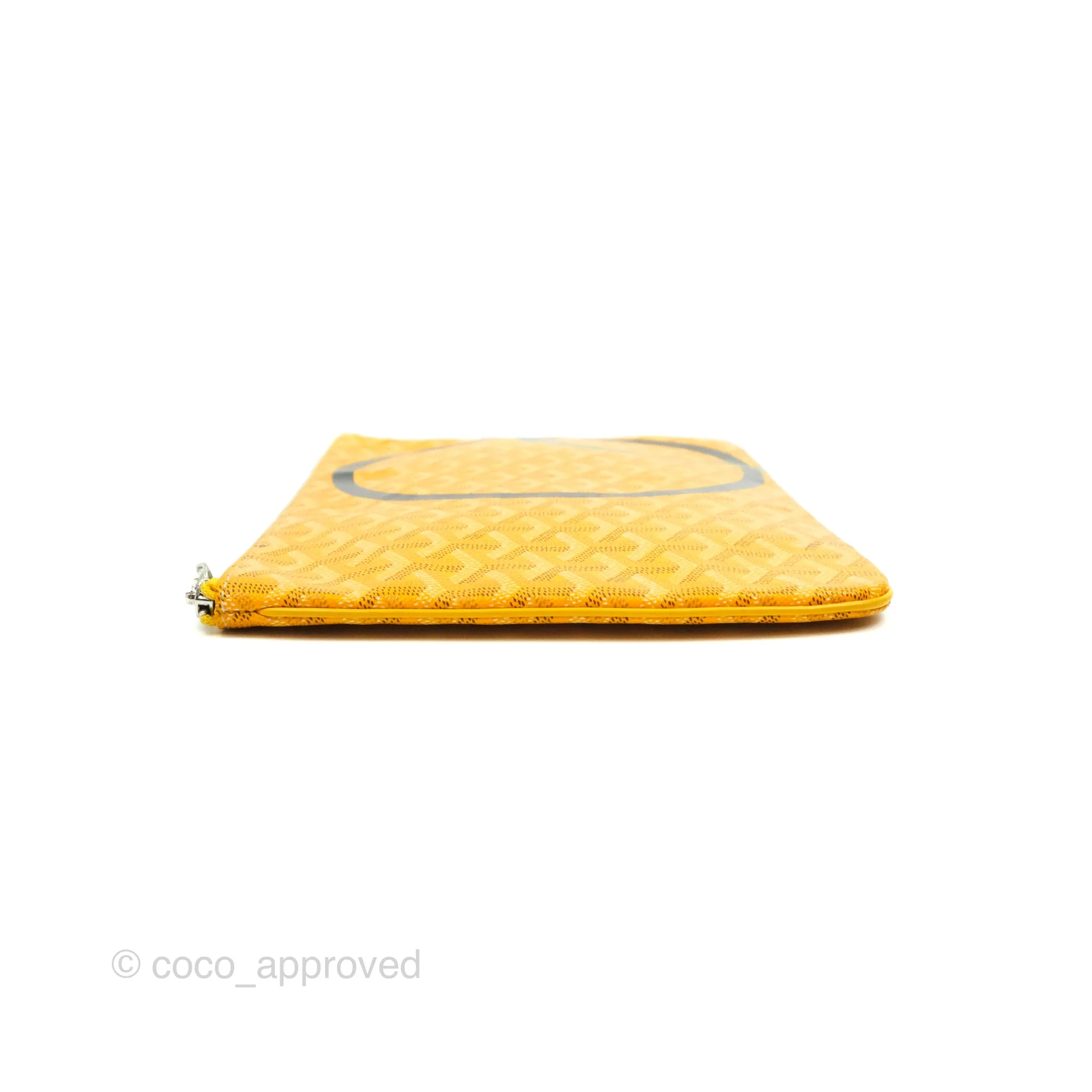 Goyard Senat MM Pouch Yellow Goyardine Canvas