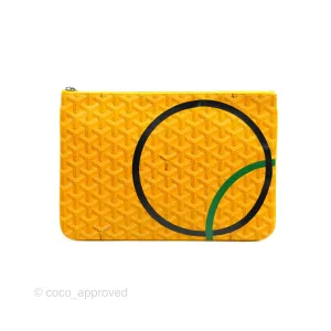 Goyard Senat MM Pouch Yellow Goyardine Canvas