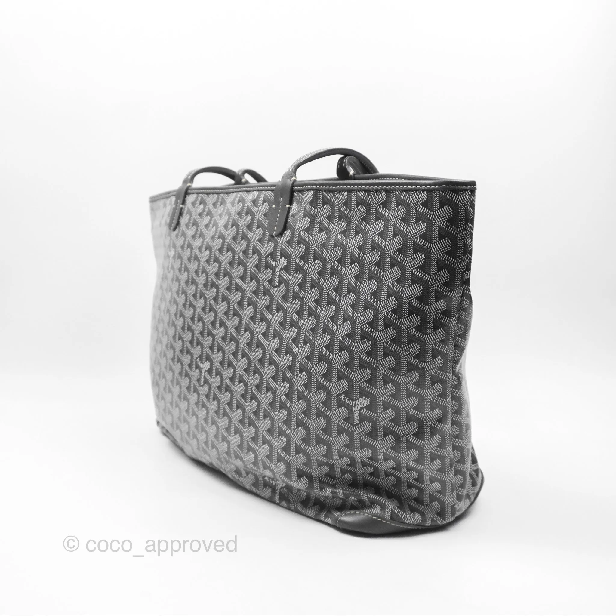 Goyard St Artois Tote MM Grey Canvas
