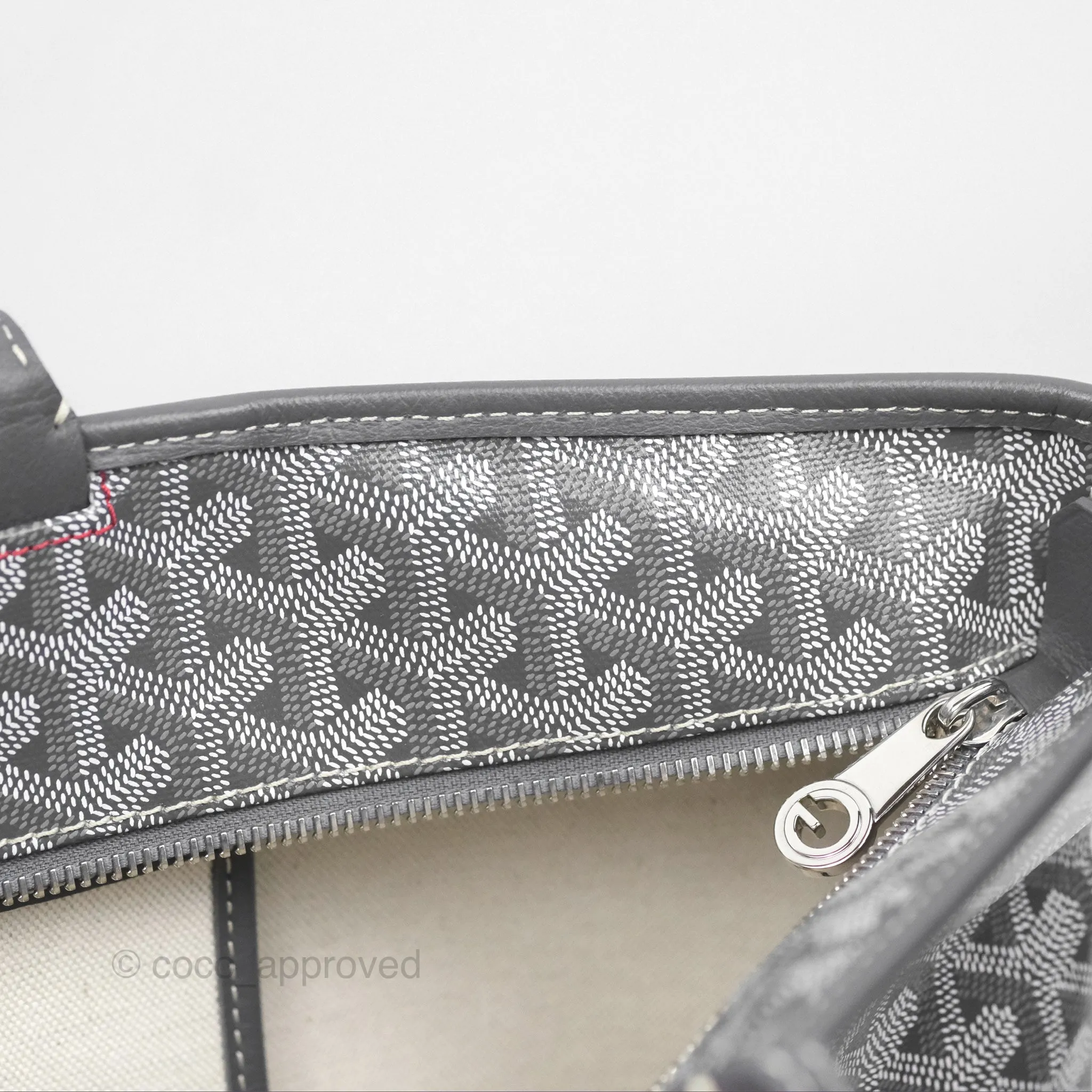 Goyard St Artois Tote MM Grey Canvas
