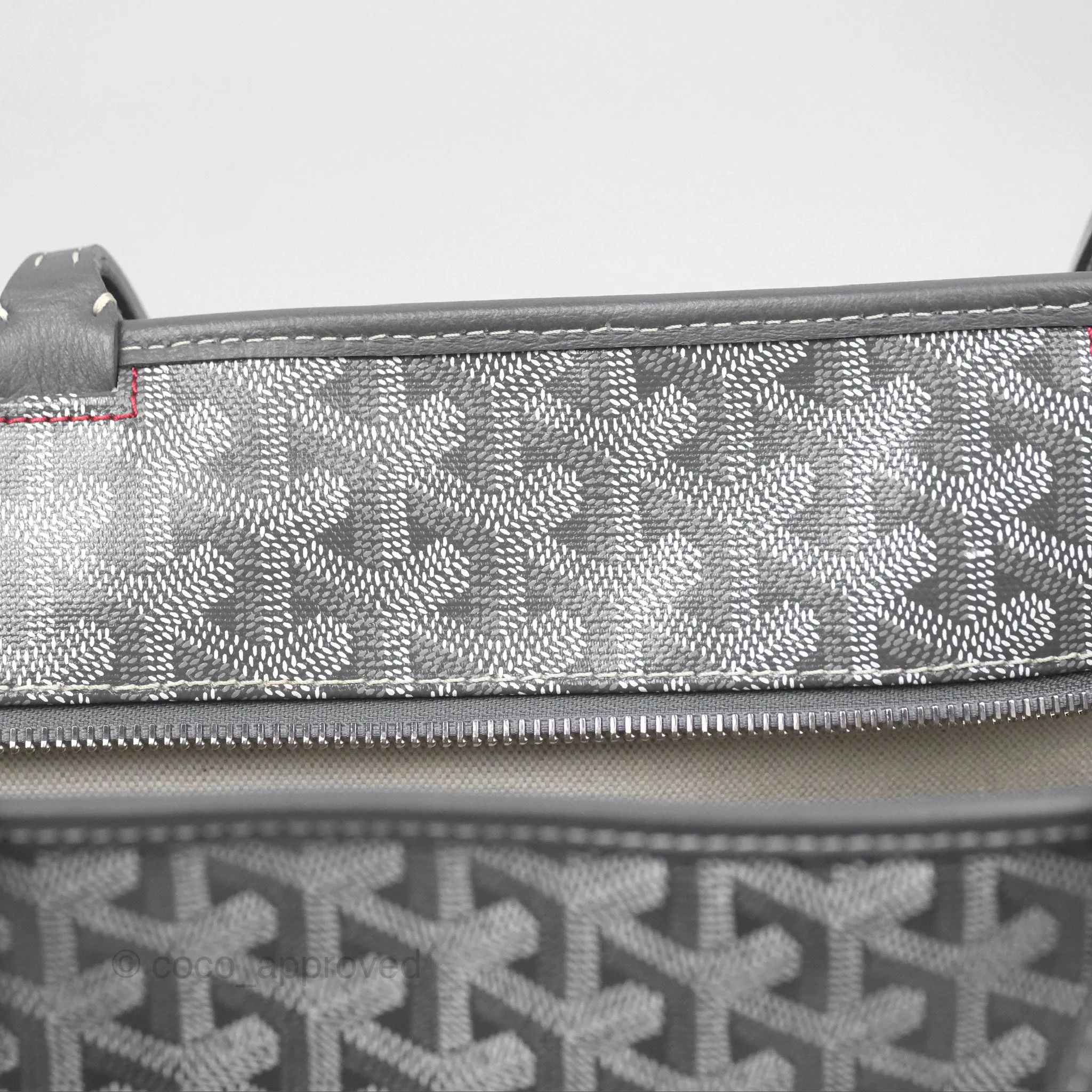 Goyard St Artois Tote MM Grey Canvas
