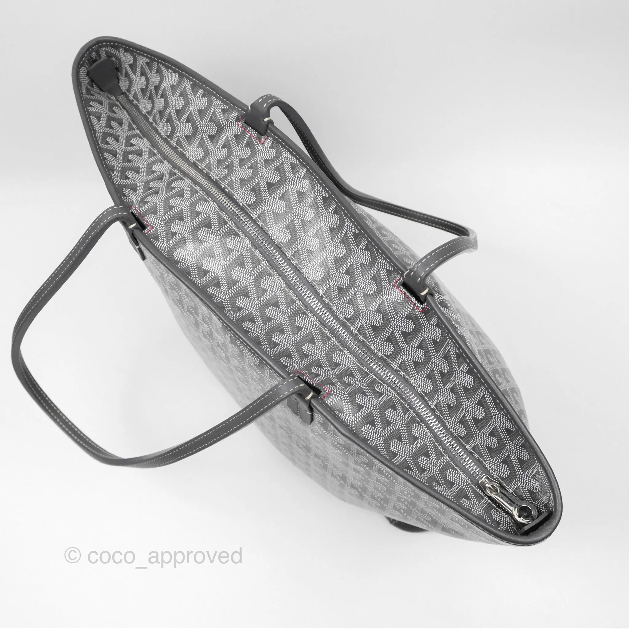 Goyard St Artois Tote MM Grey Canvas