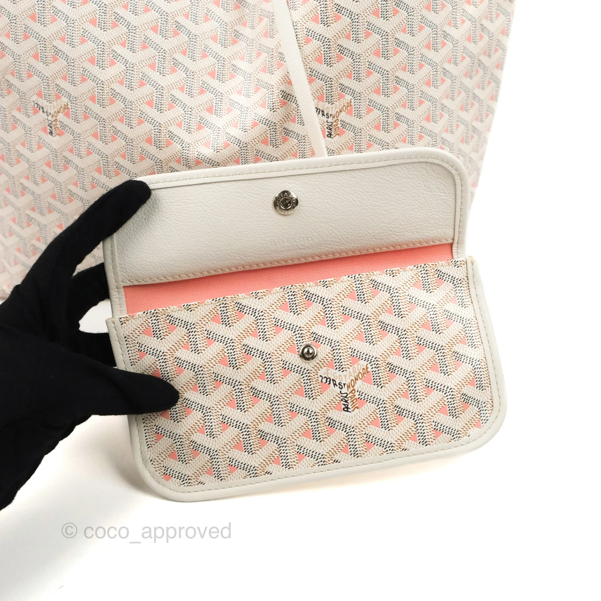 Goyard St Louis Claire Voie Black Ivory White PM