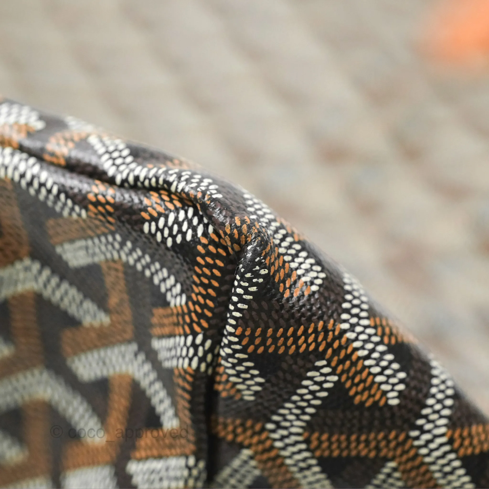 Goyard St. Louis GM Black/Tan Goyardine Canvas