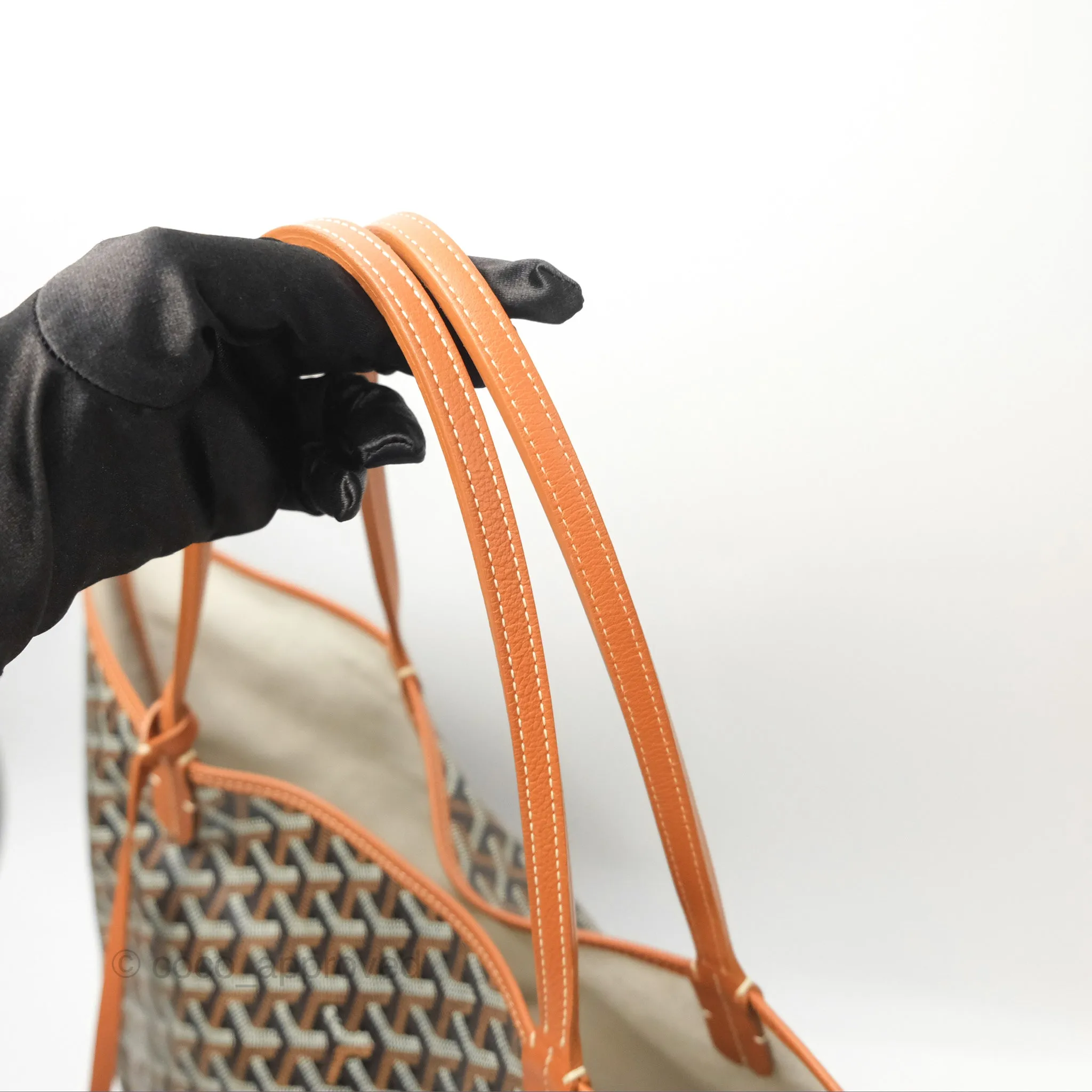 Goyard St. Louis GM Black/Tan Goyardine Canvas