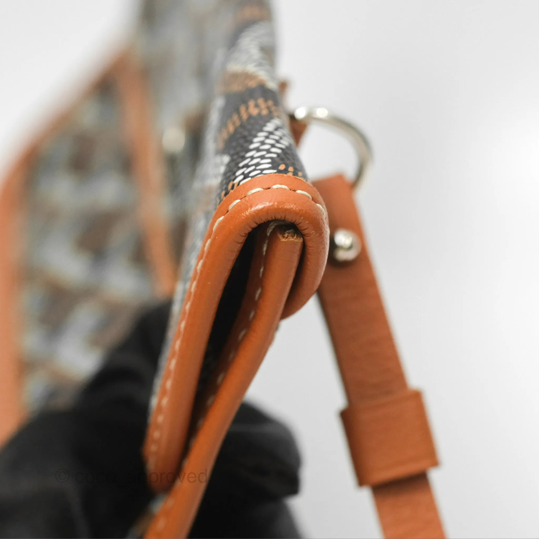 Goyard St. Louis GM Black/Tan Goyardine Canvas
