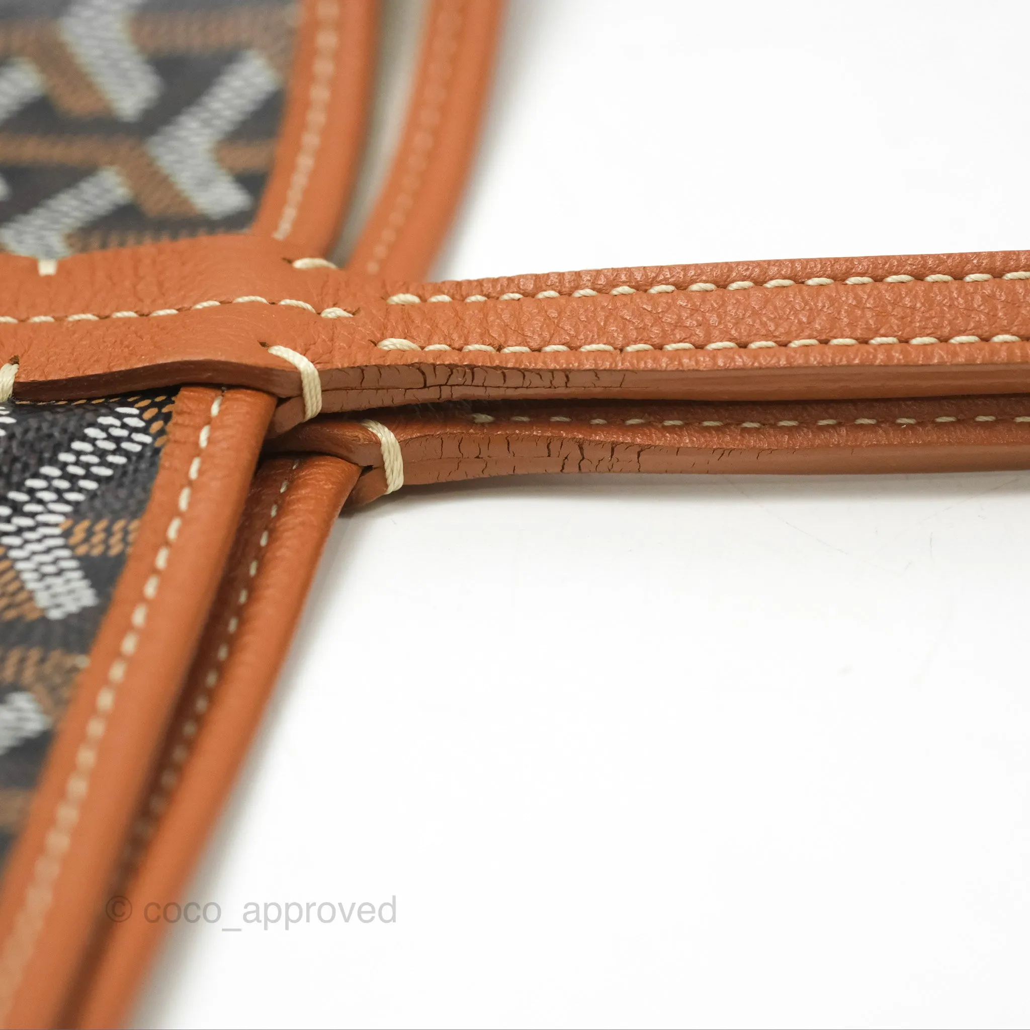Goyard St. Louis GM Black/Tan Goyardine Canvas