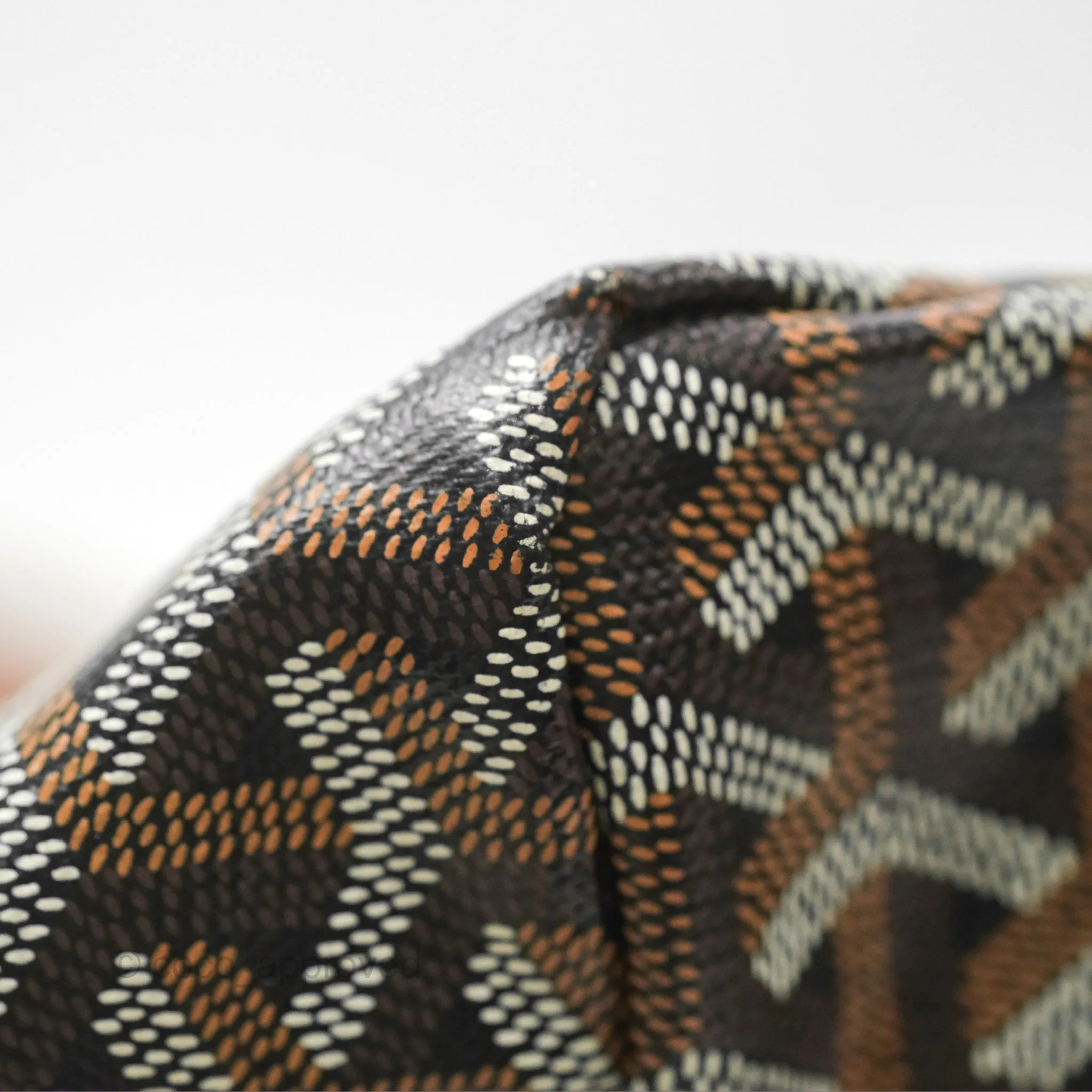 Goyard St. Louis GM Black/Tan Goyardine Canvas