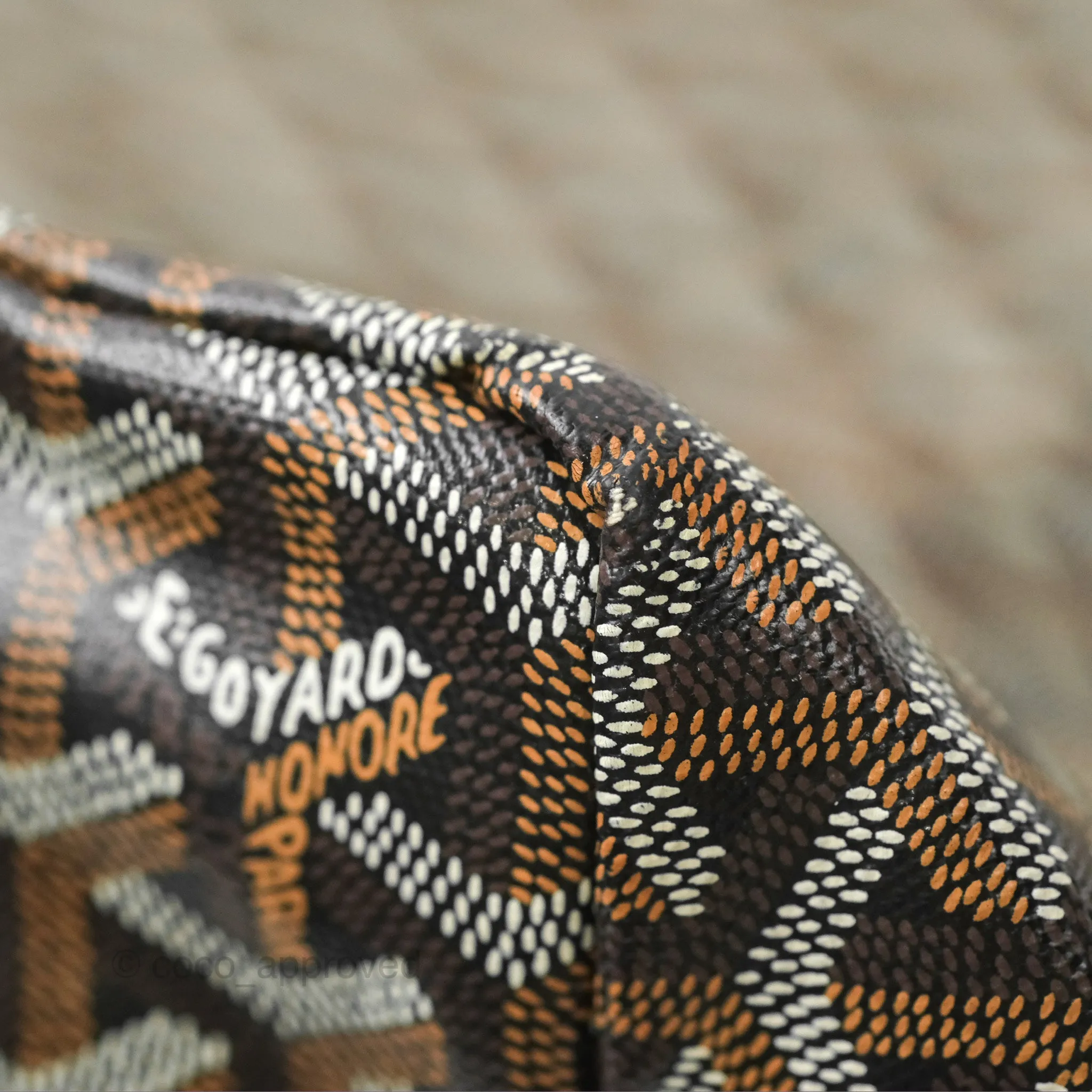 Goyard St. Louis GM Black/Tan Goyardine Canvas
