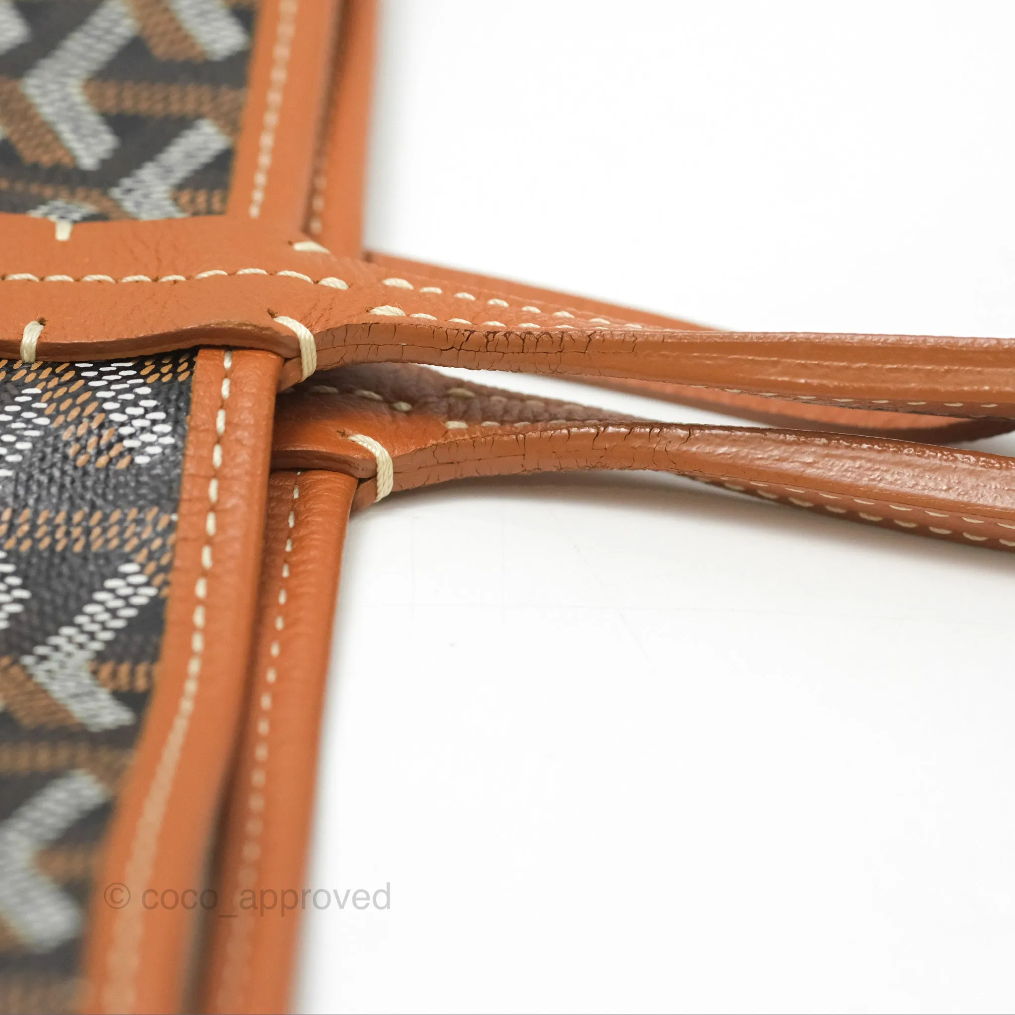 Goyard St. Louis GM Black/Tan Goyardine Canvas