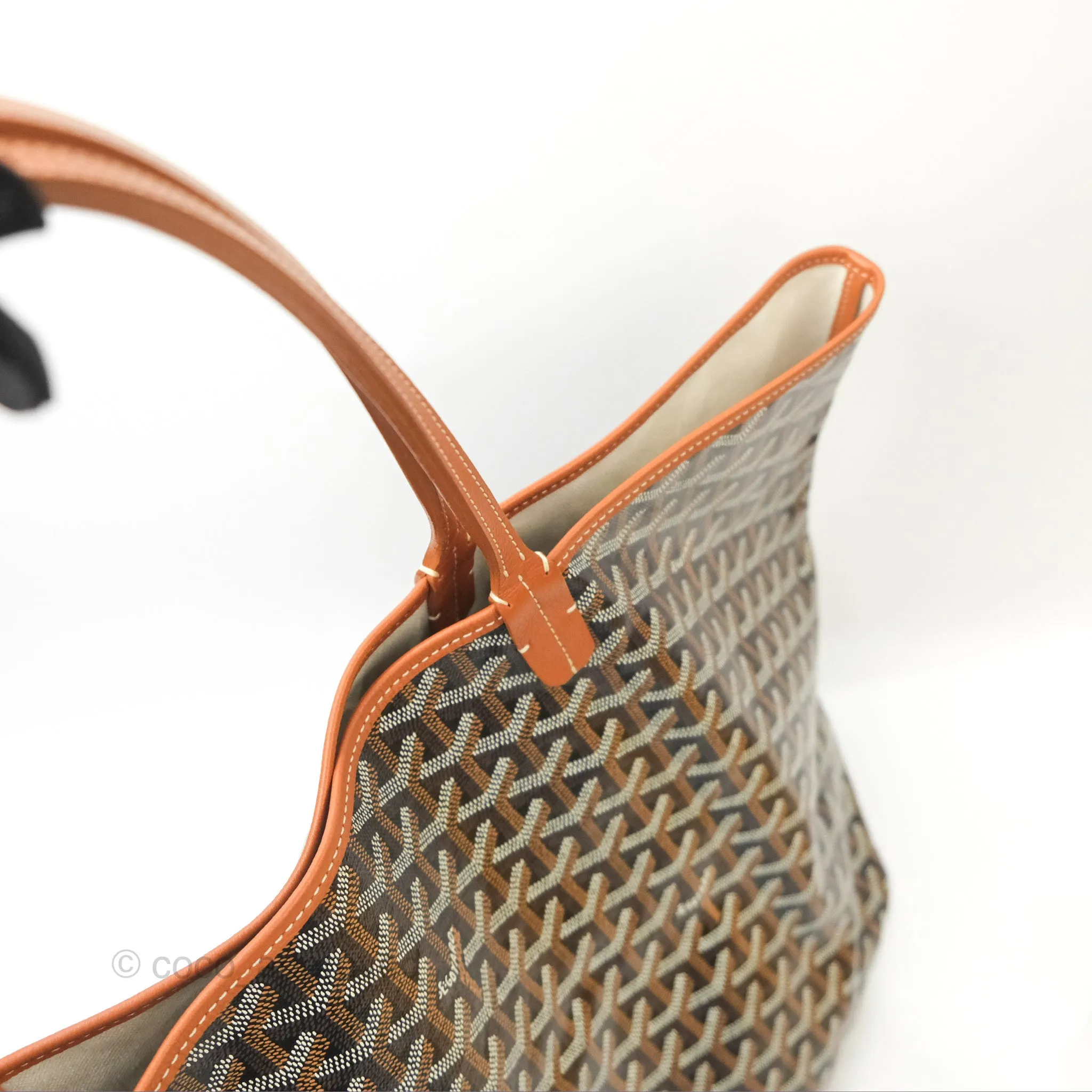 Goyard St. Louis GM Black/Tan Goyardine Canvas