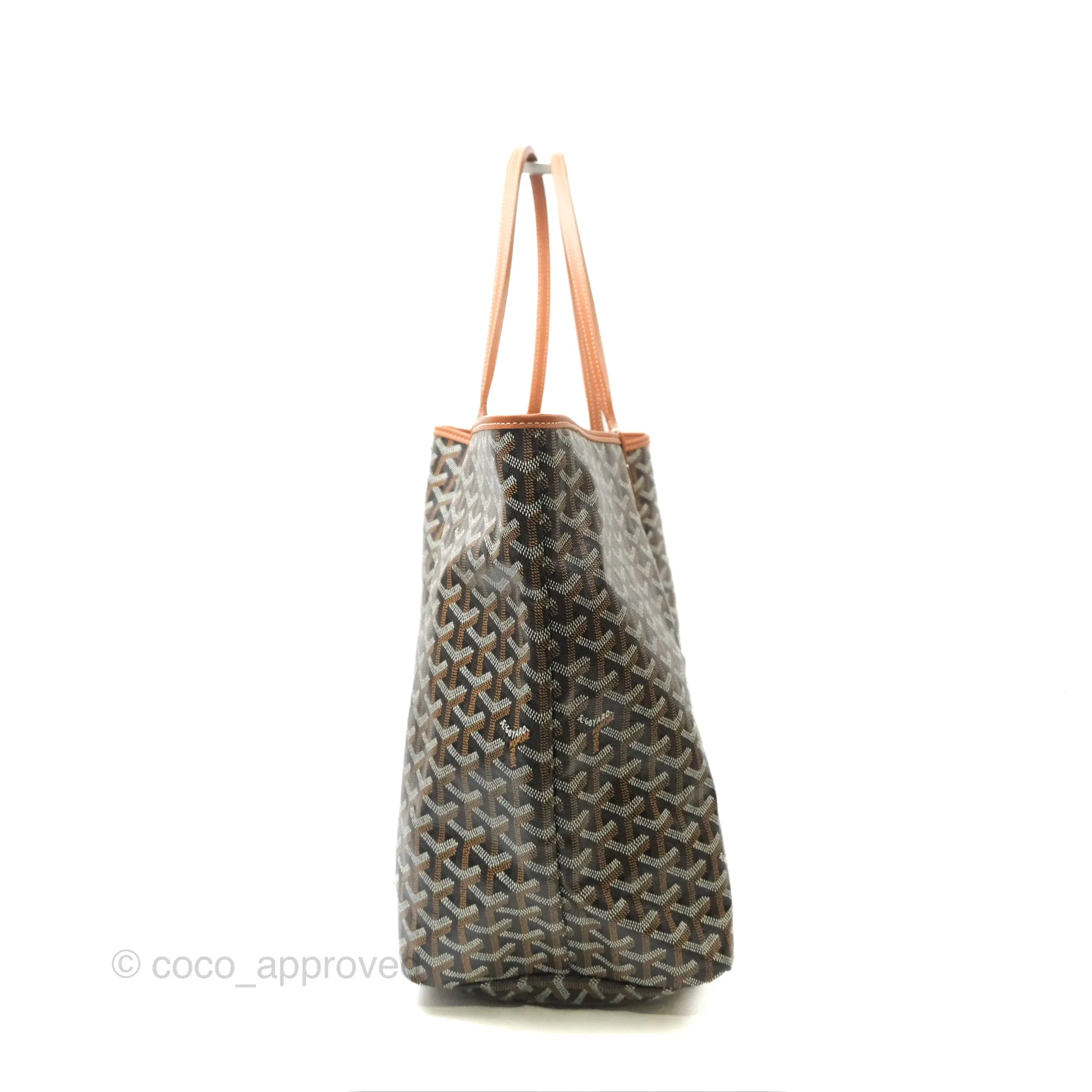 Goyard St. Louis GM Black/Tan Goyardine Canvas