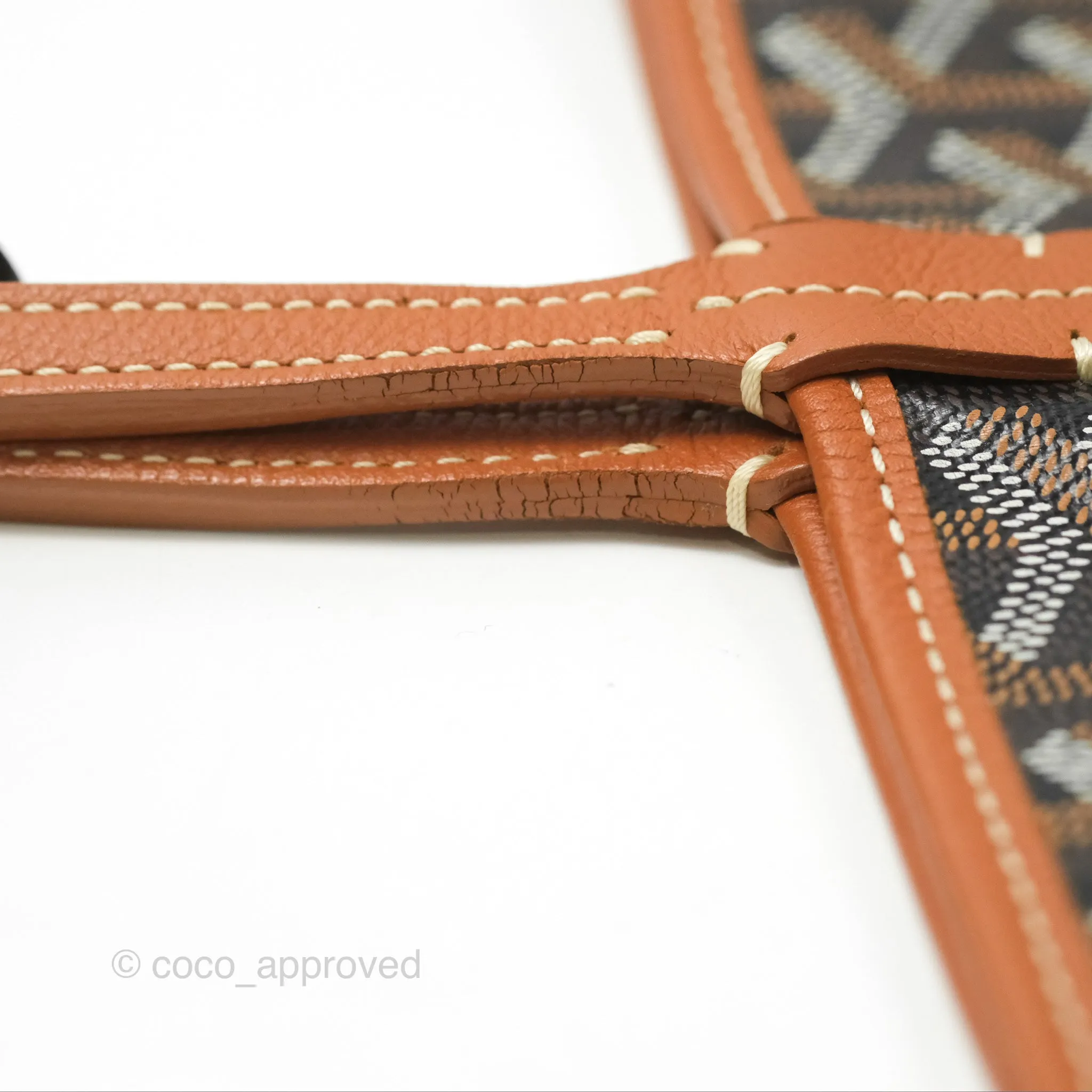 Goyard St. Louis GM Black/Tan Goyardine Canvas